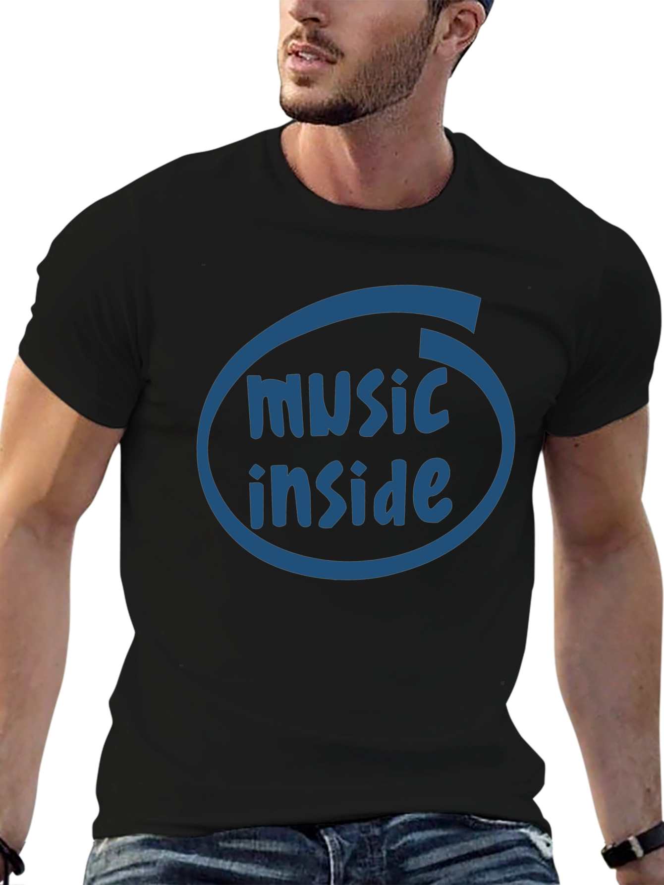 Music Inside Black T-Shirt