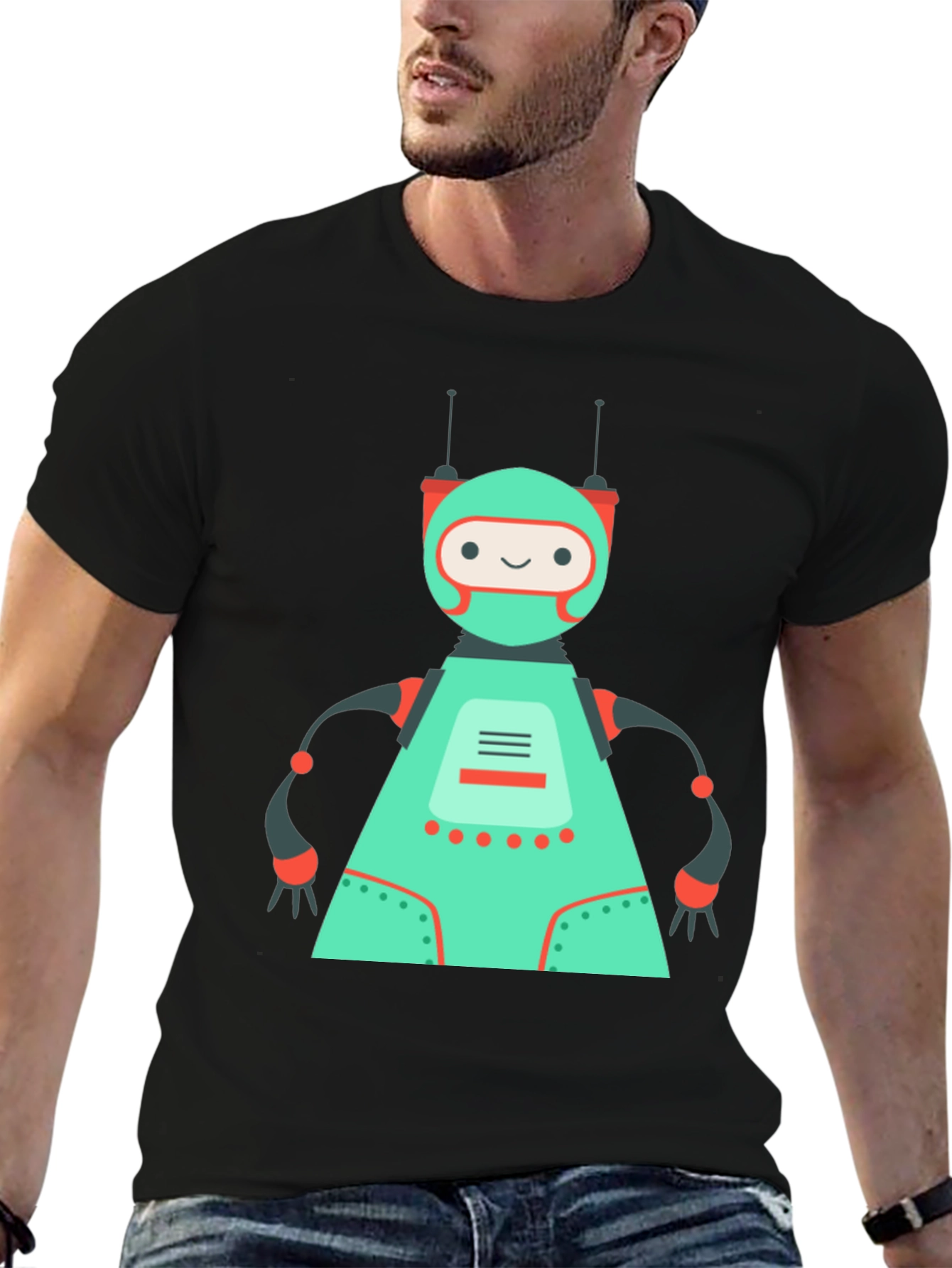 Robot Graphic Tee - Fun Modern Design