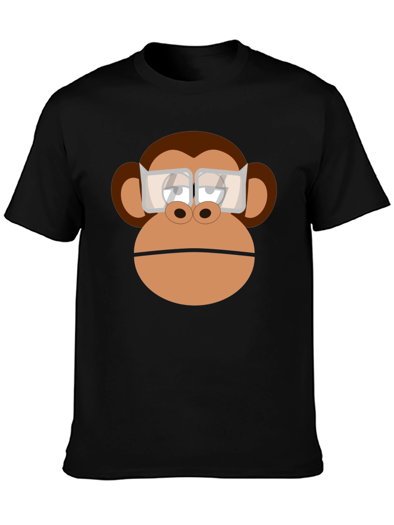 Cool Monkey with Glasses Graphic T-Shirt