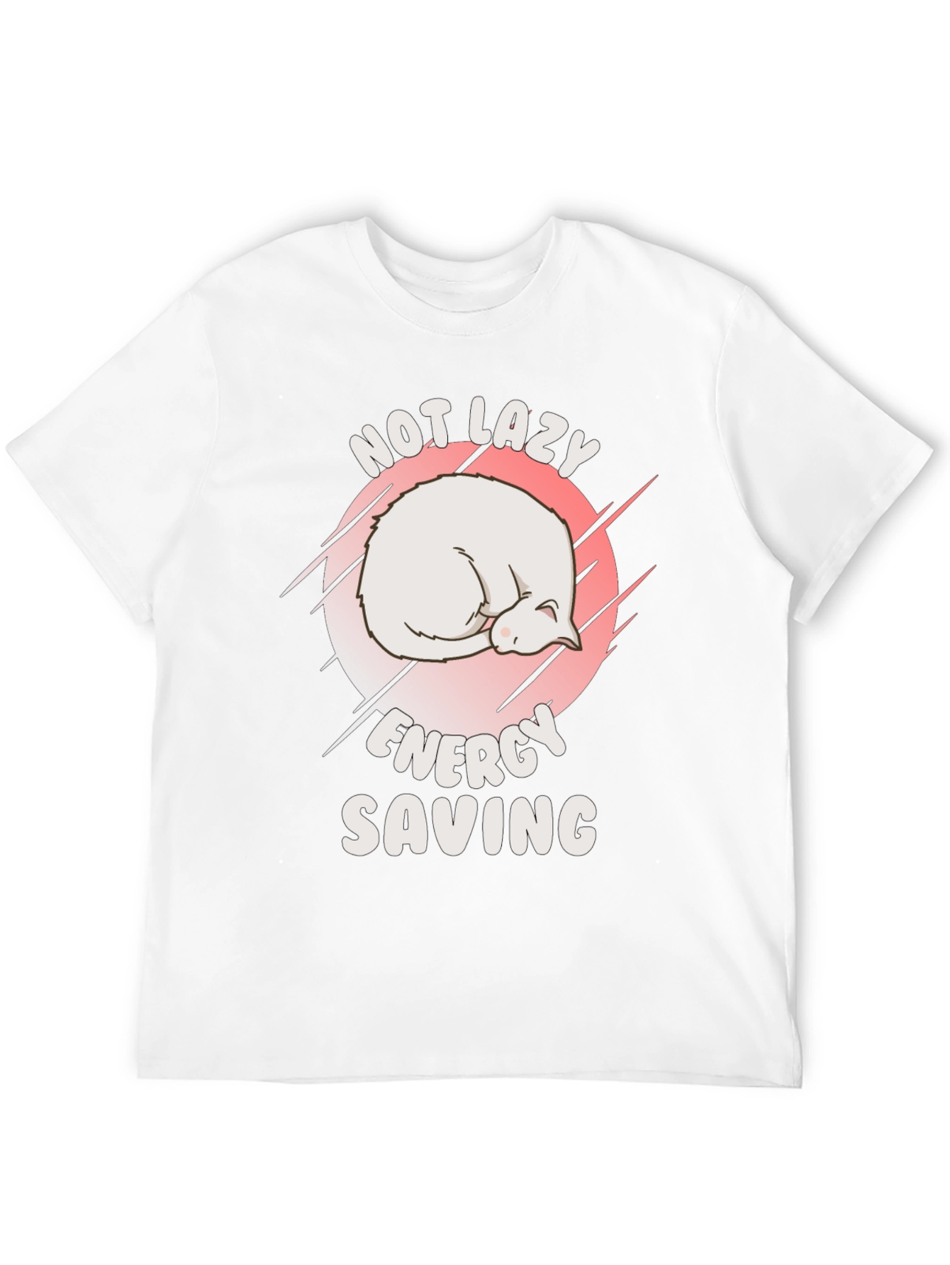Not Lazy Energy Saving Cat T-Shirt