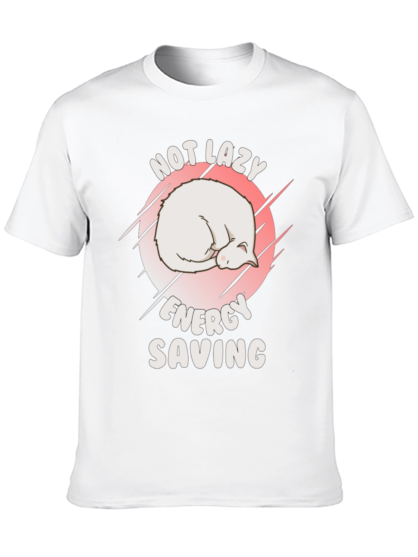 Not Lazy Energy Saving Cat T-Shirt