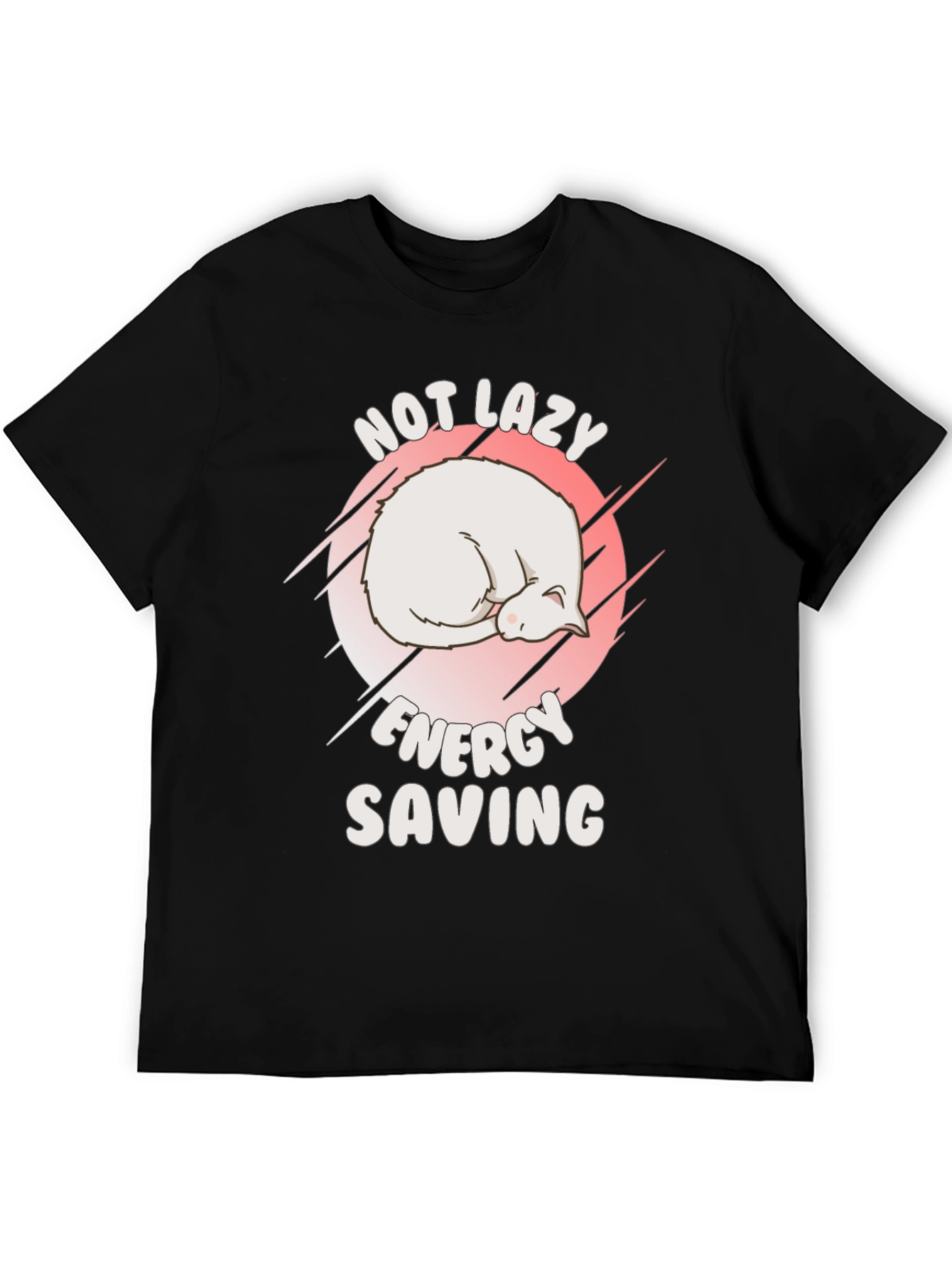 Not Lazy Energy Saving Cat T-Shirt
