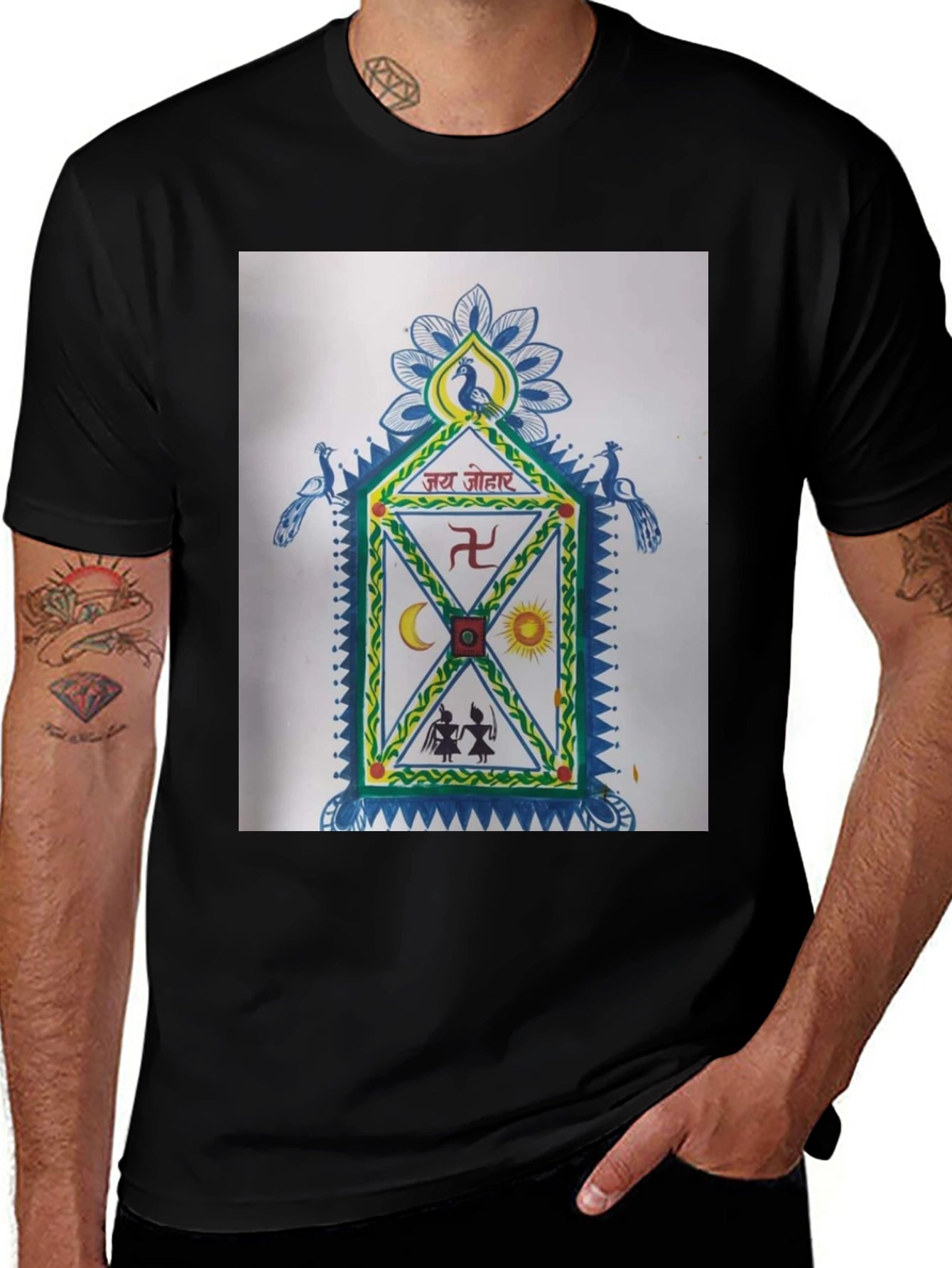 Unique Graphic T-Shirt: Cultural Art Design