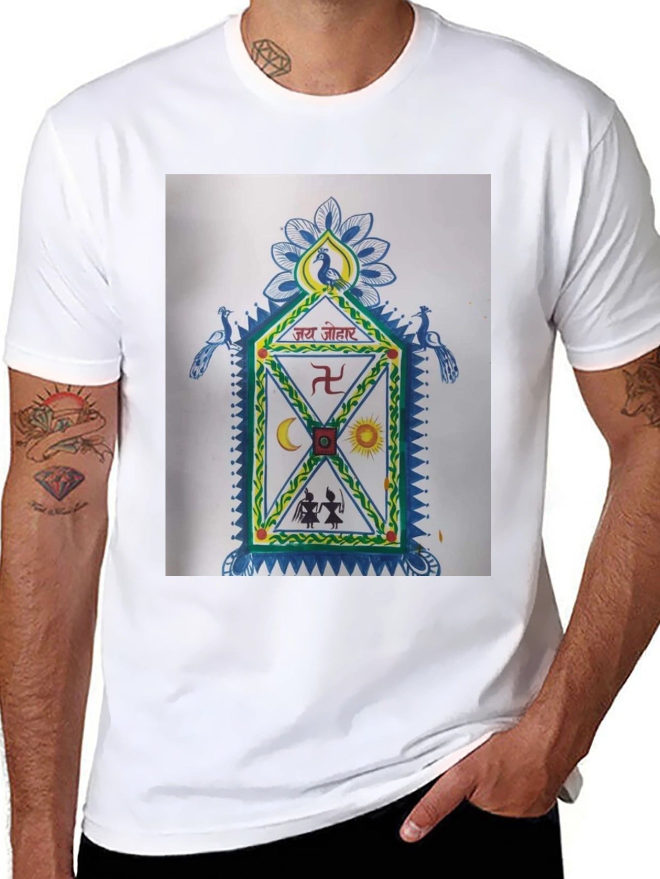 Unique Graphic T-Shirt: Cultural Art Design