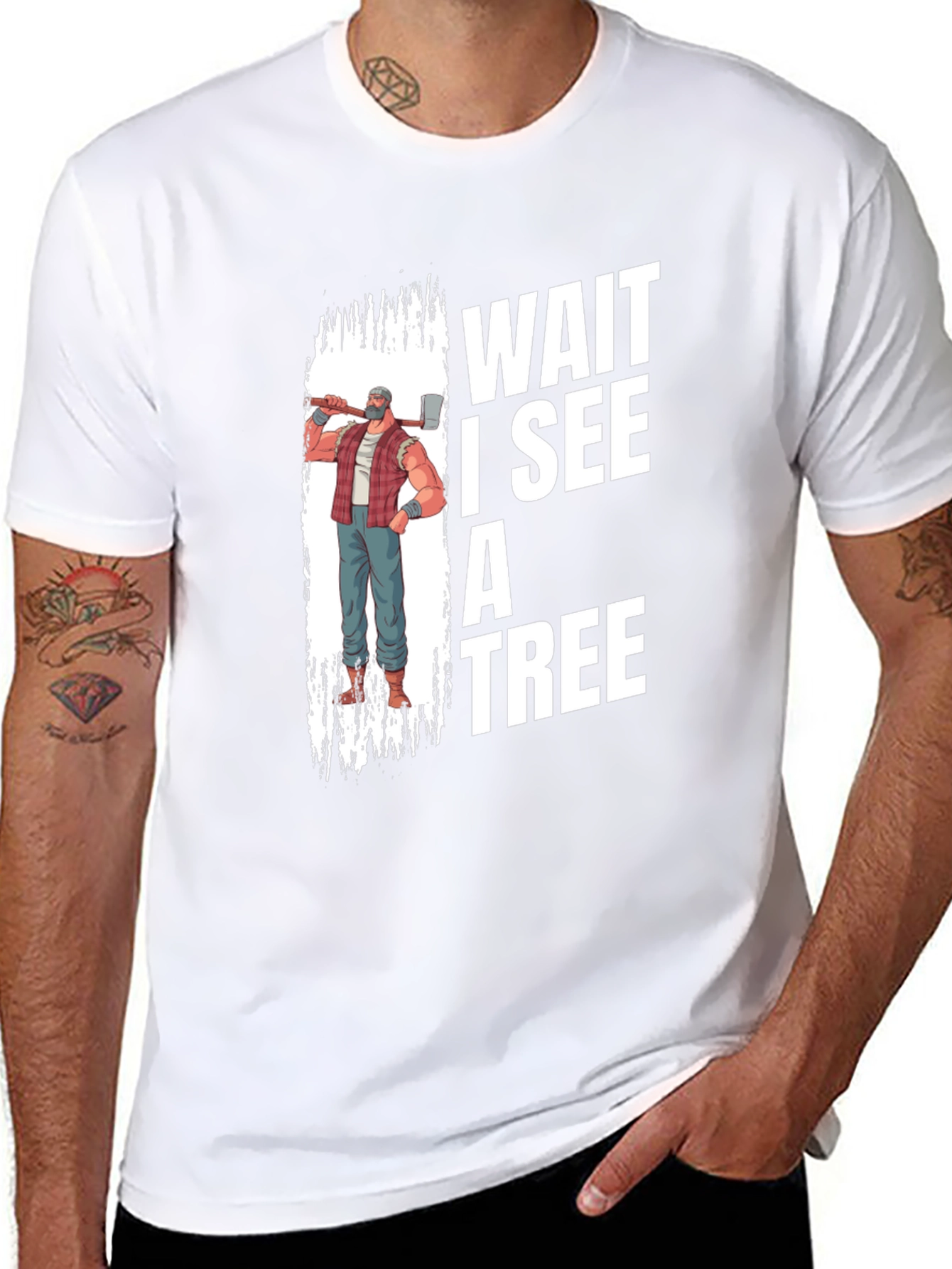 Wait I See A Tree Graphic T-Shirt
