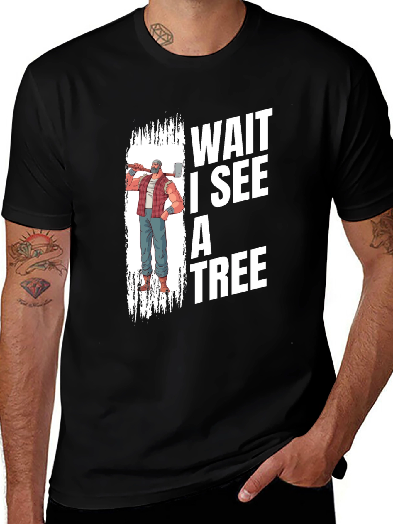 Wait I See A Tree Graphic T-Shirt