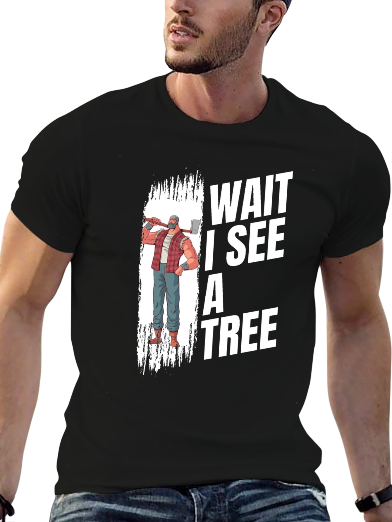 Wait I See A Tree Graphic T-Shirt