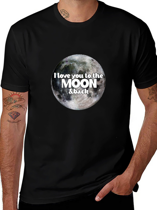 I Love You to the Moon & Back Black T-Shirt