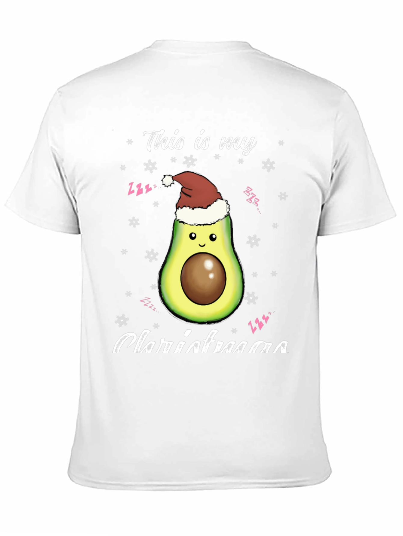 Avocado Christmas T-Shirt - Holiday Sleepy Design
