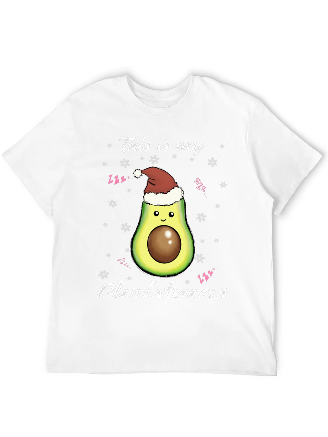 Avocado Christmas T-Shirt - Holiday Sleepy Design