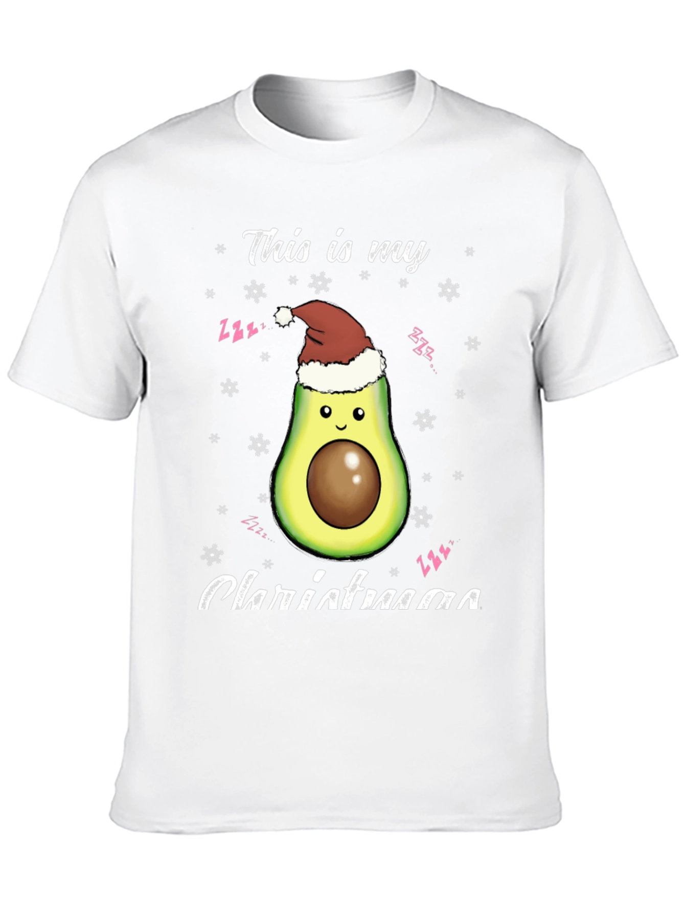 Avocado Christmas T-Shirt - Holiday Sleepy Design