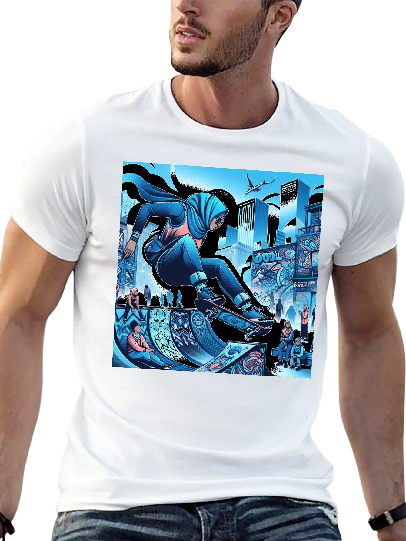 Urban Hijabi Skater Graphic Tee