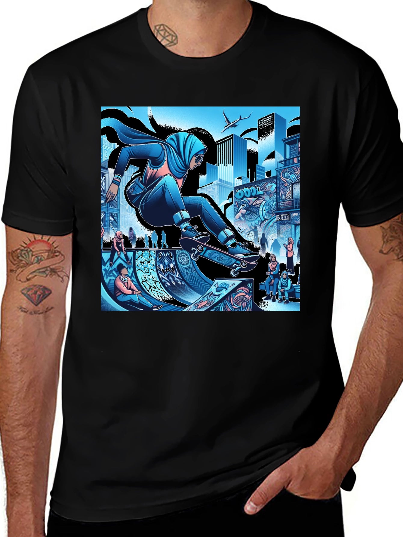 Urban Hijabi Skater Graphic Tee