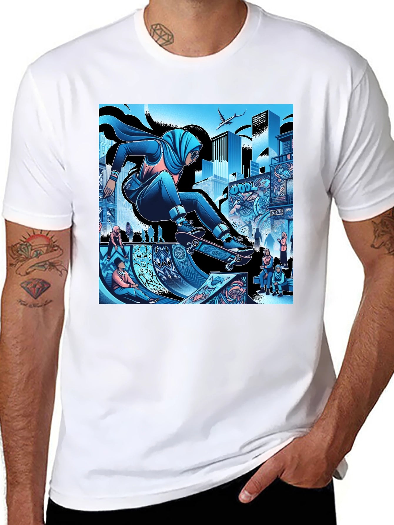 Urban Hijabi Skater Graphic Tee