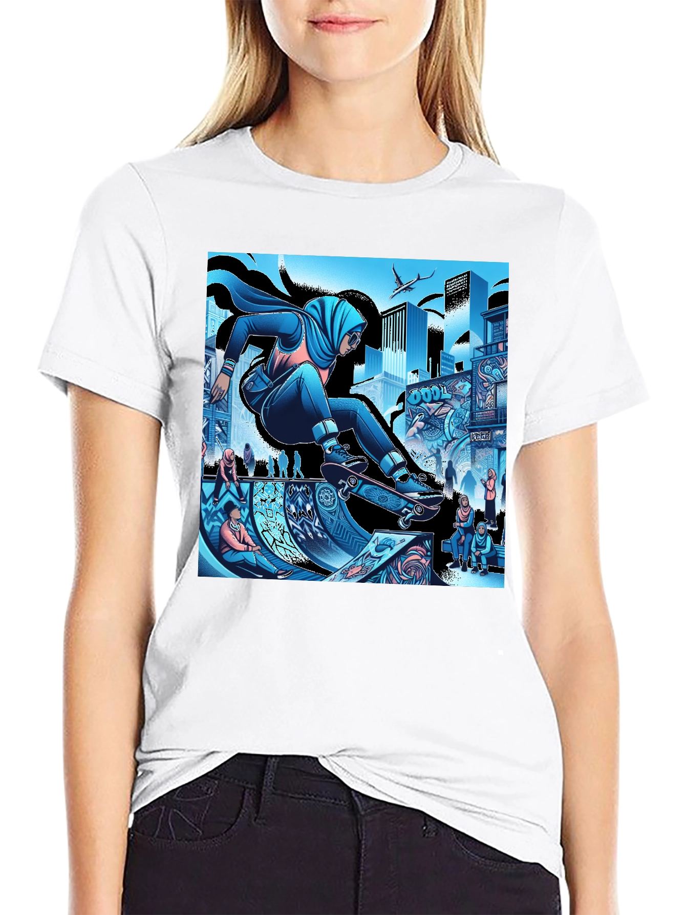 Urban Hijabi Skater Graphic Tee