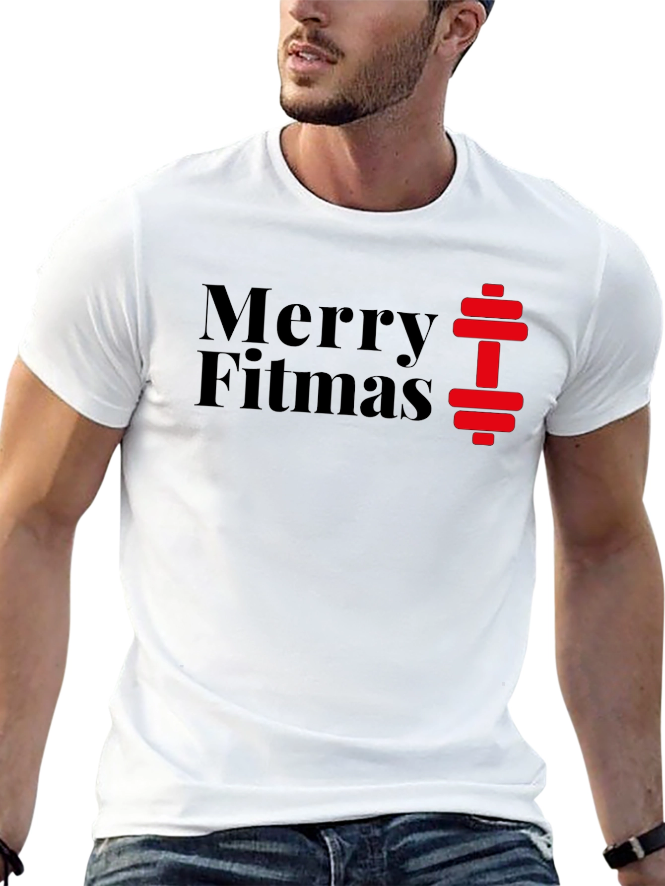 Merry Fitmas T-Shirt - Gym Workout Holiday Tee