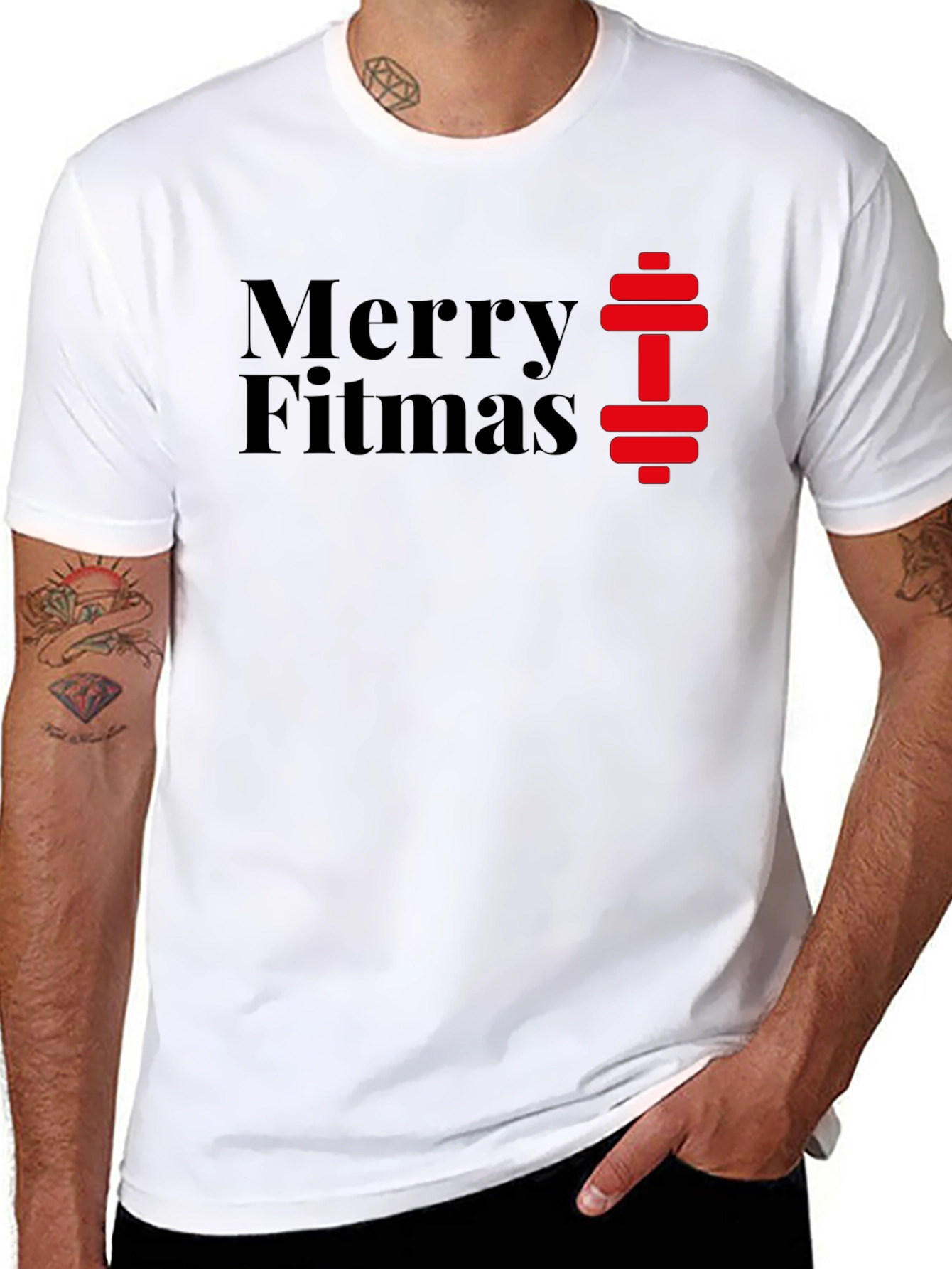 Merry Fitmas T-Shirt - Gym Workout Holiday Tee