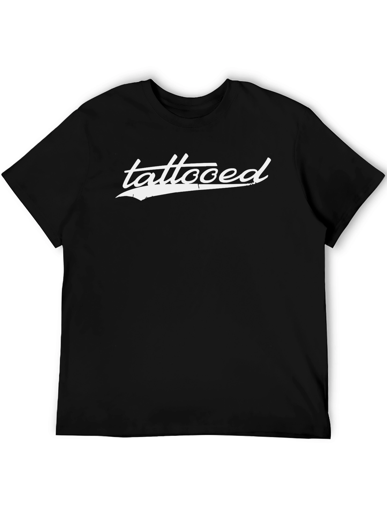 Tattooed Graphic Tee - Casual Black T-Shirt