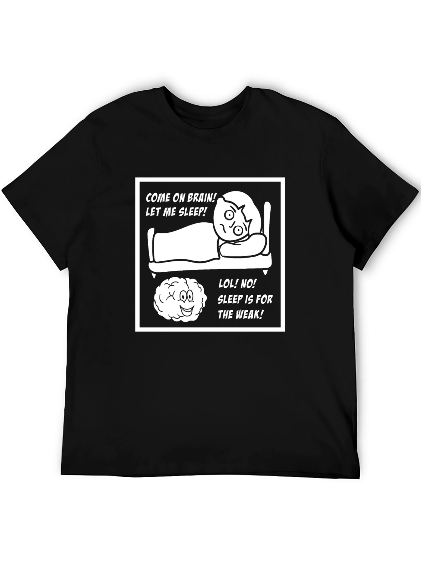 Funny Brain vs Sleep Graphic Tee