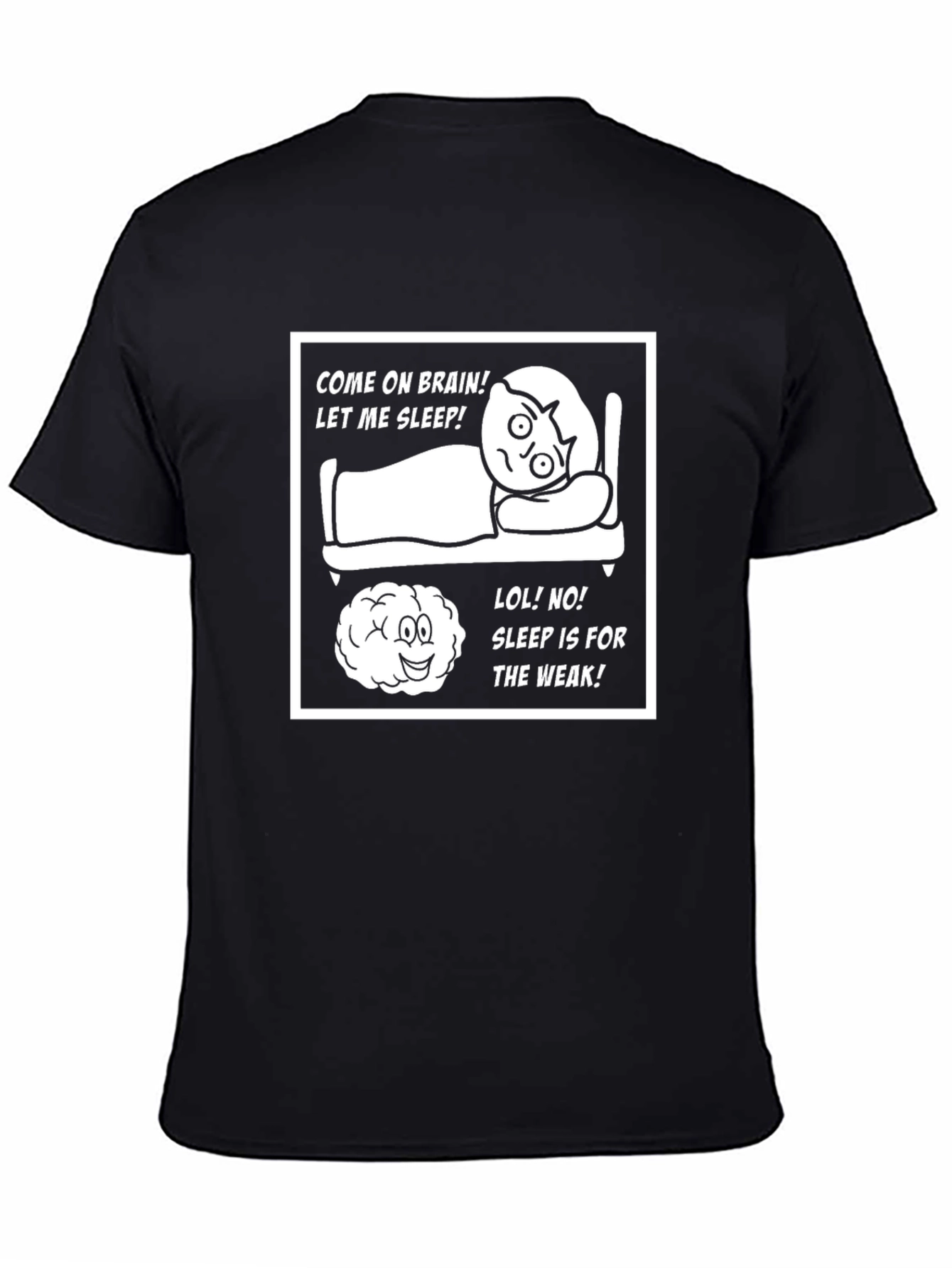 Funny Brain vs Sleep Graphic Tee
