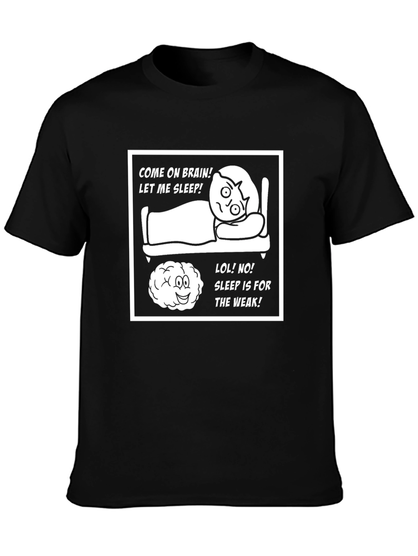 Funny Brain vs Sleep Graphic Tee