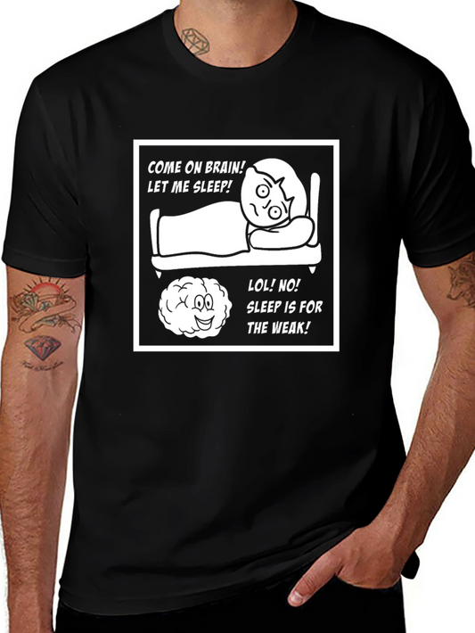 Funny Brain vs Sleep Graphic Tee