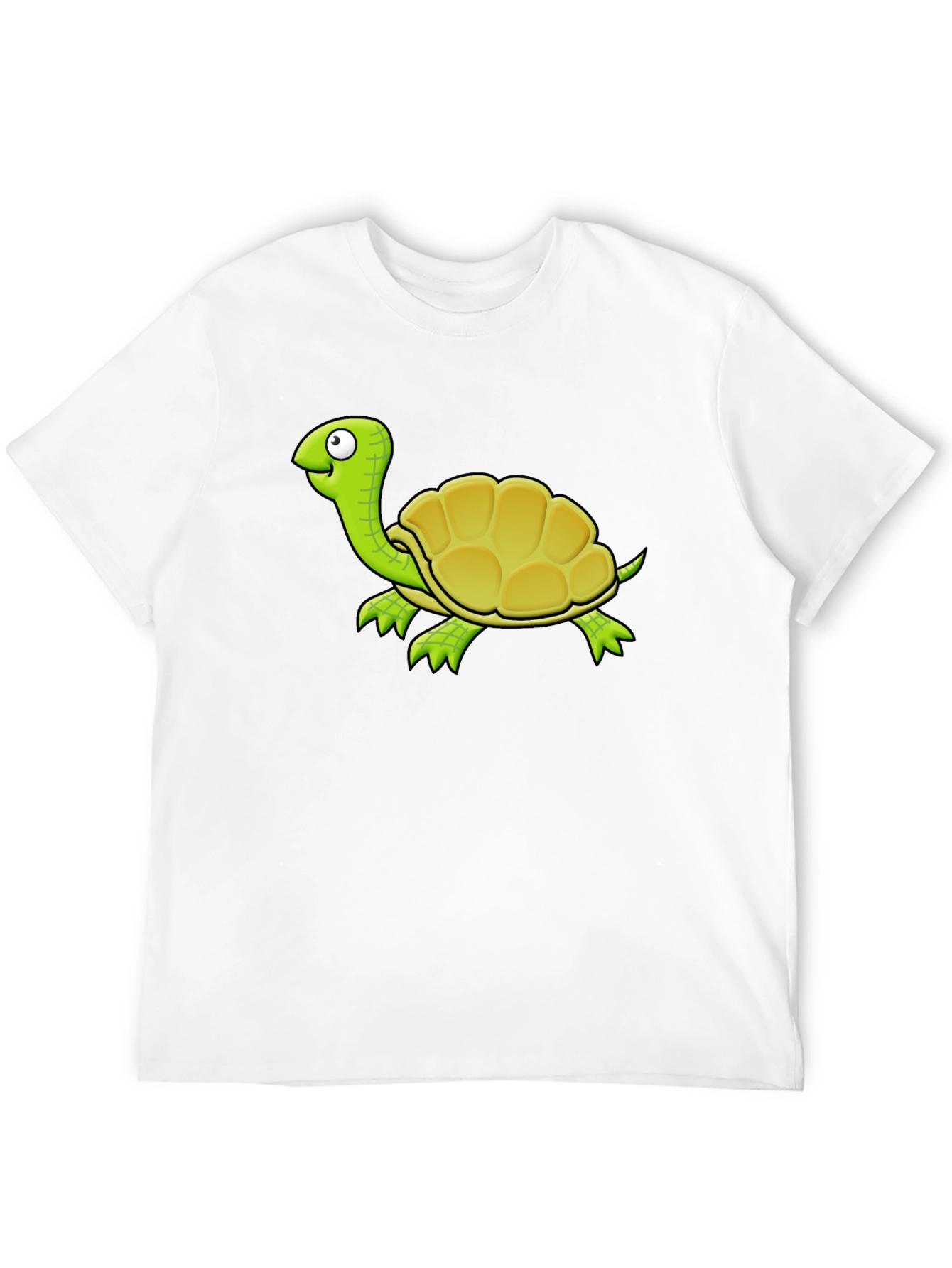 Cartoon Turtle Graphic T-Shirt - Black
