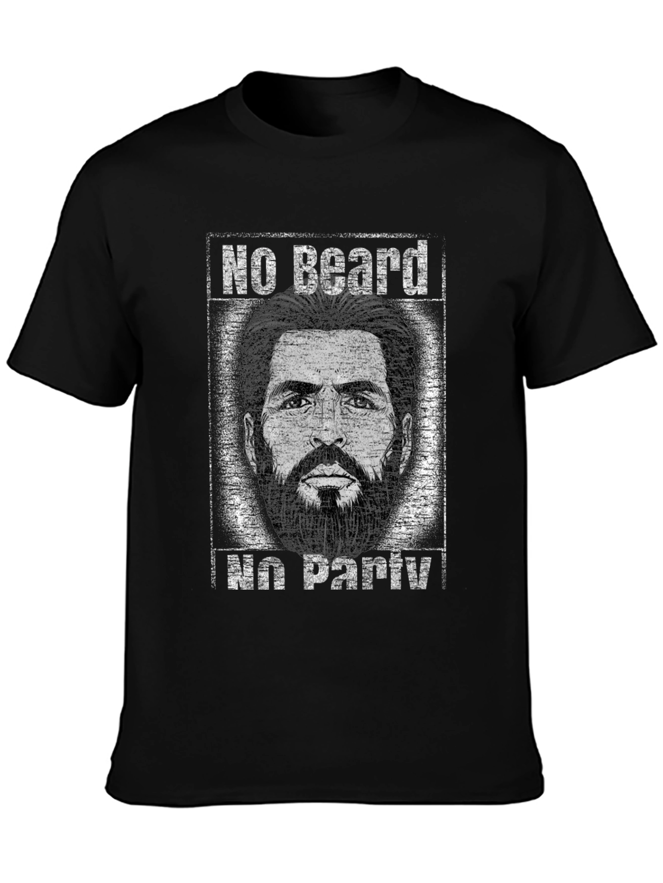No Beard No Party Funny Graphic T-Shirt