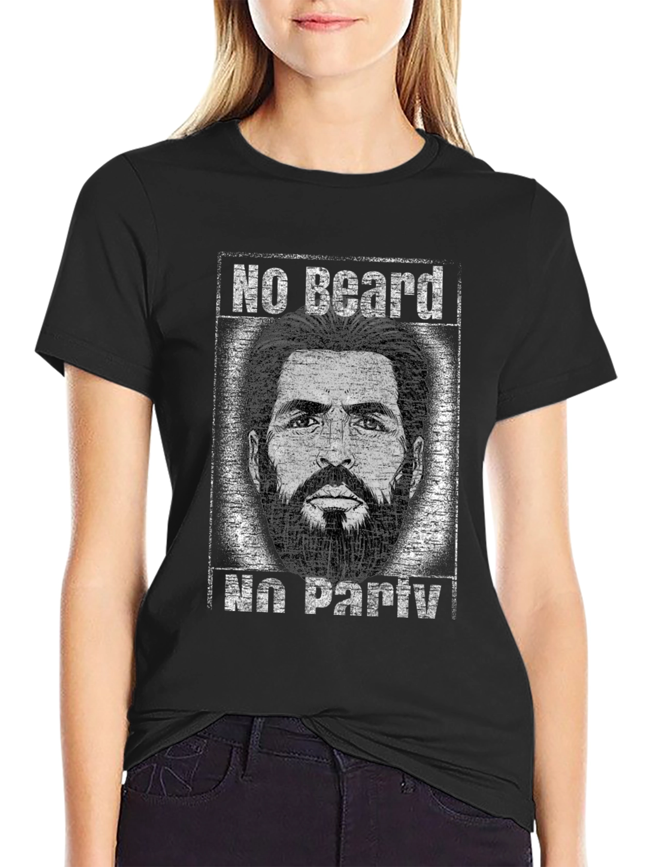 No Beard No Party Funny Graphic T-Shirt