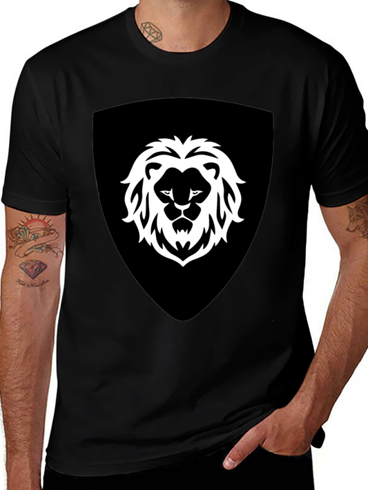 Lion Shield Graphic Tee - Bold Style
