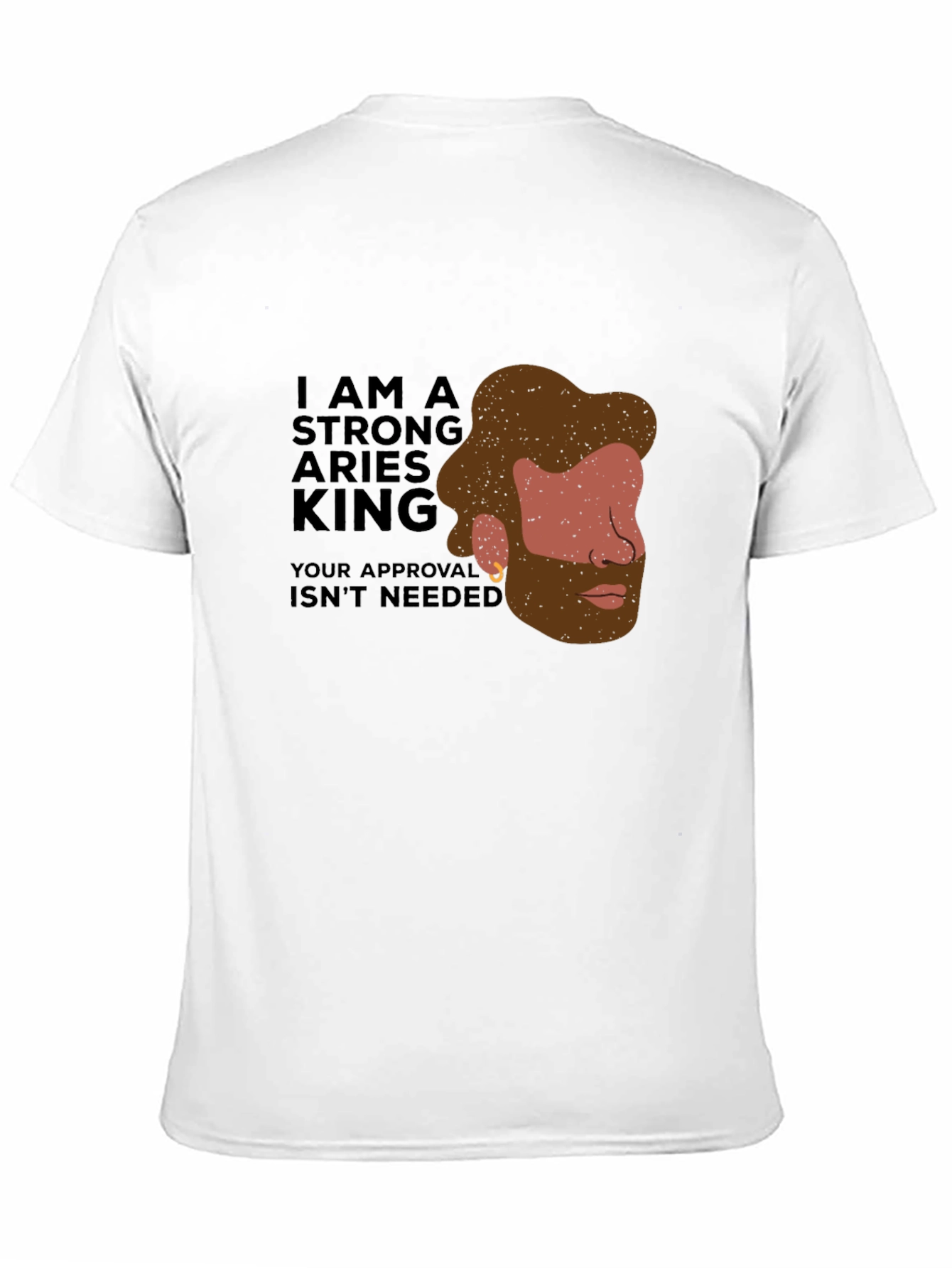Strong Aries King Black Graphic Tee
