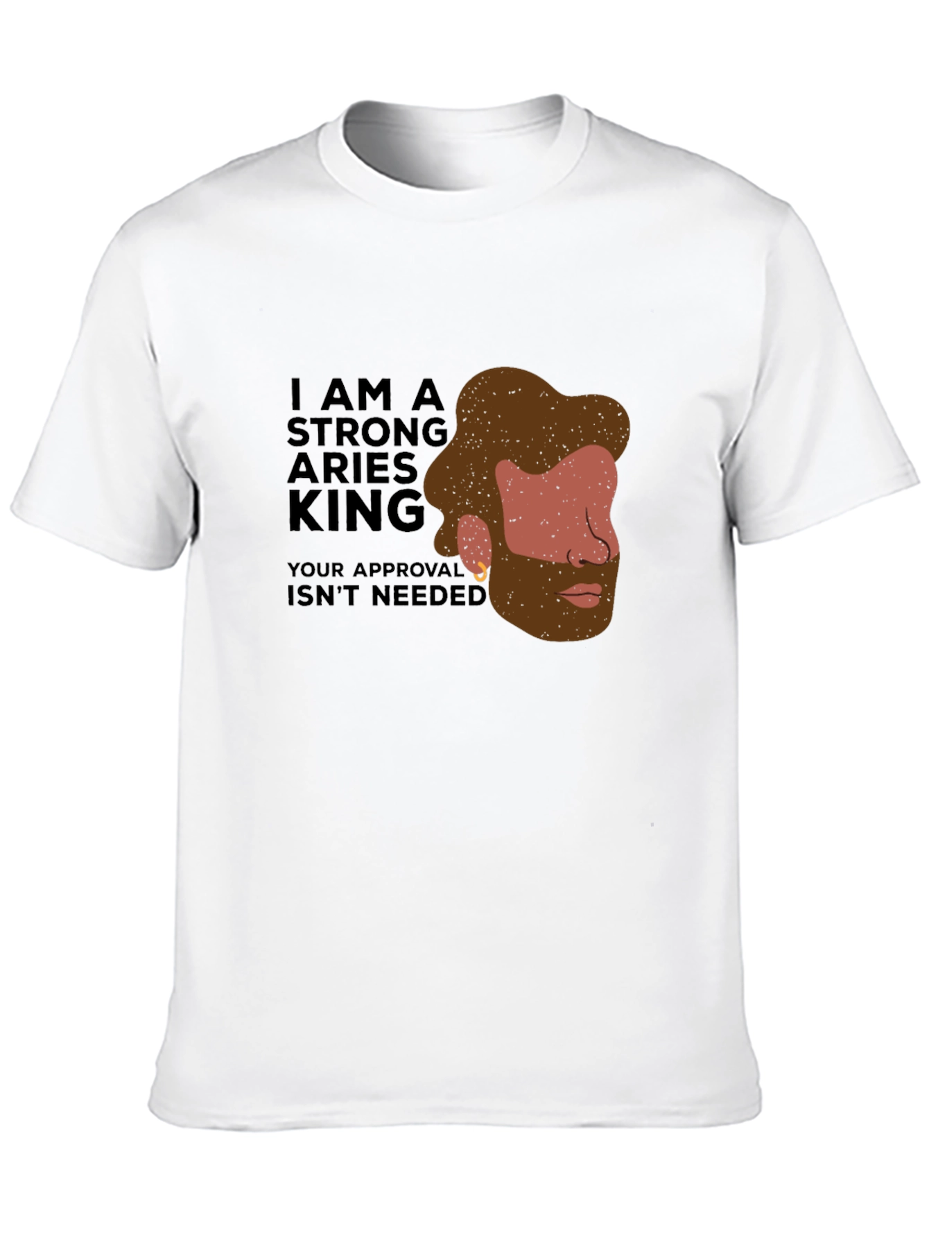 Strong Aries King Black Graphic Tee