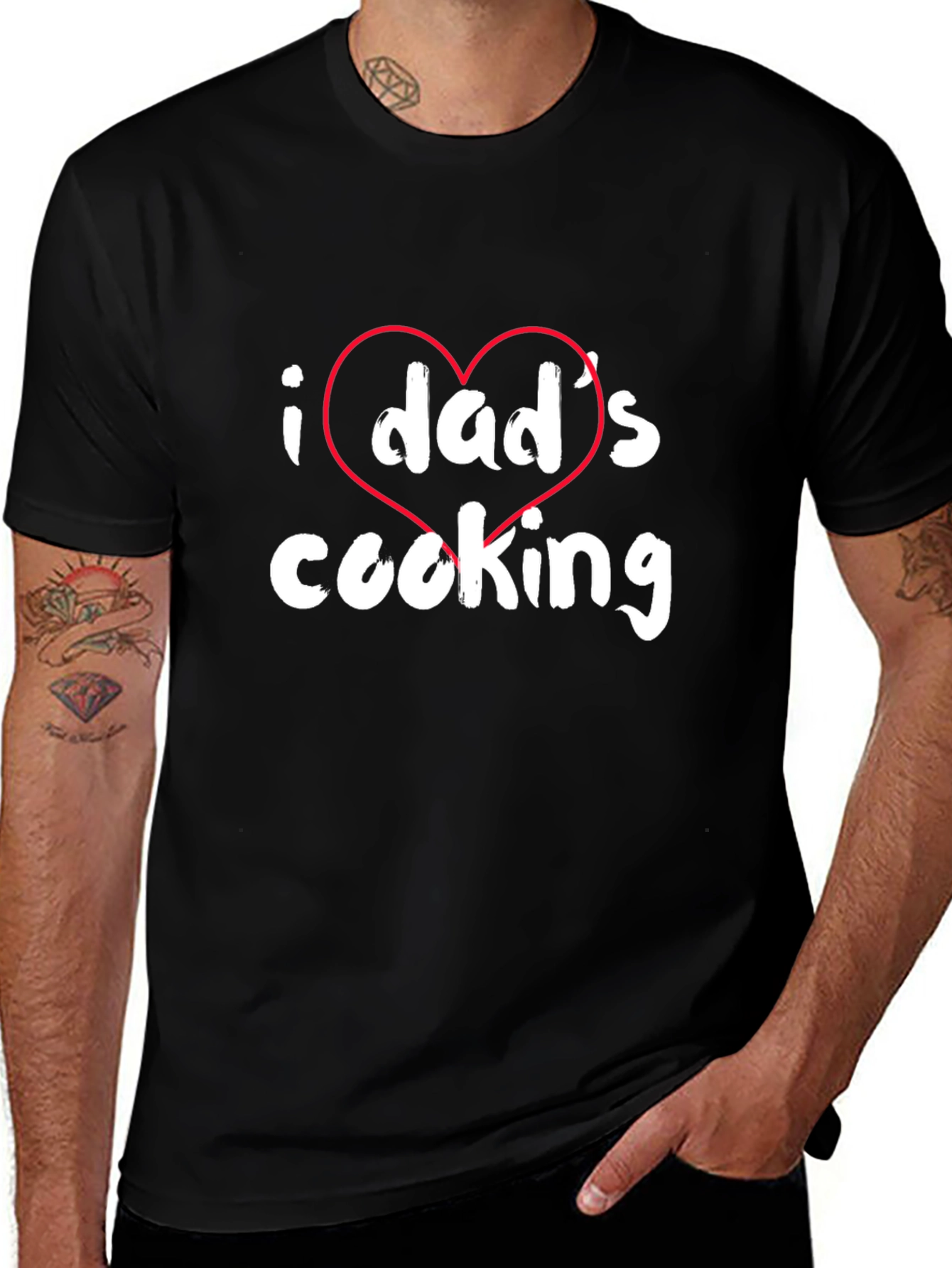 I Heart Dads Cooking T-Shirt - Novelty Gift