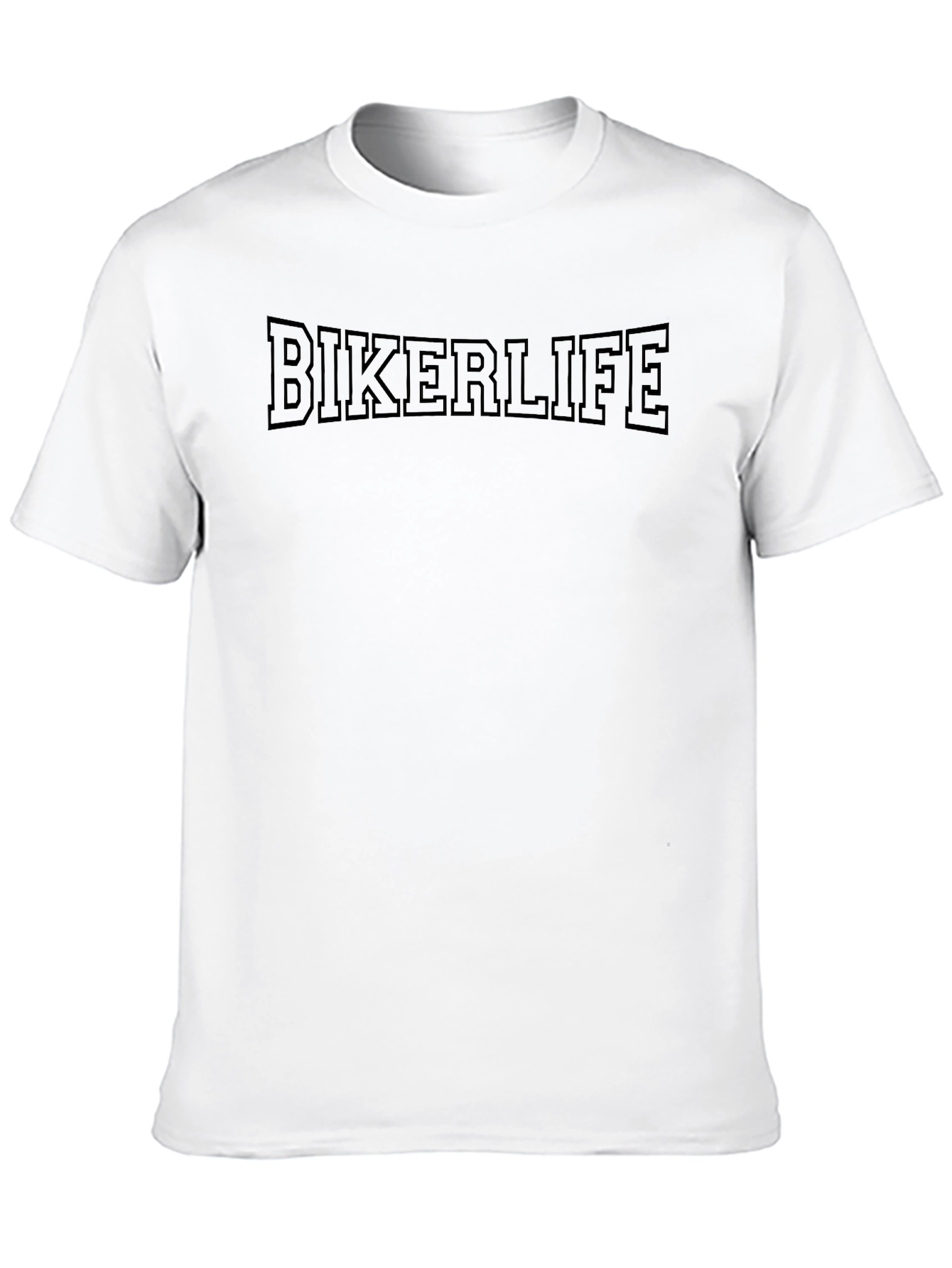 Biker Life Graphic Print Crew Neck T-Shirt
