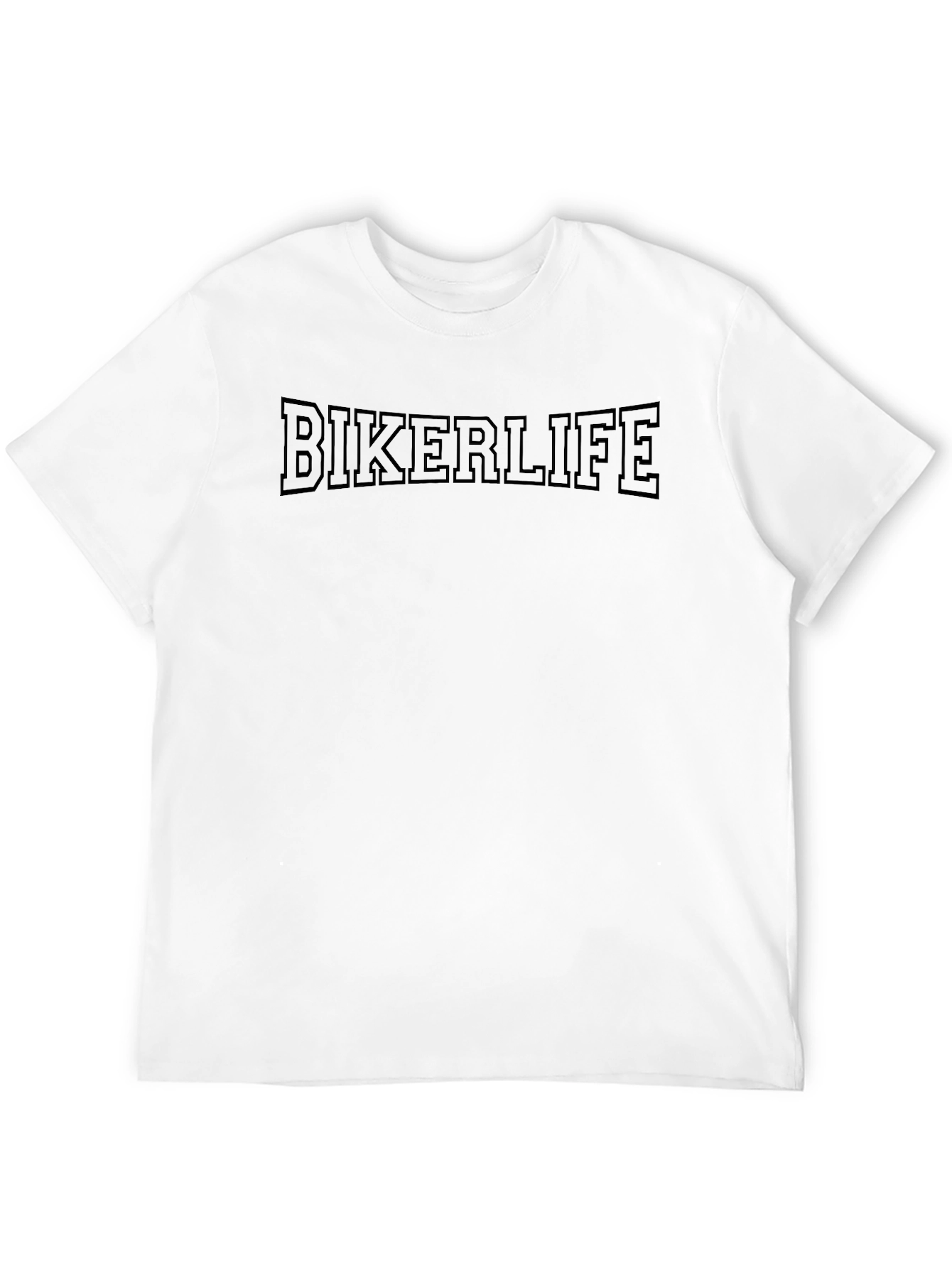 Biker Life Graphic Print Crew Neck T-Shirt