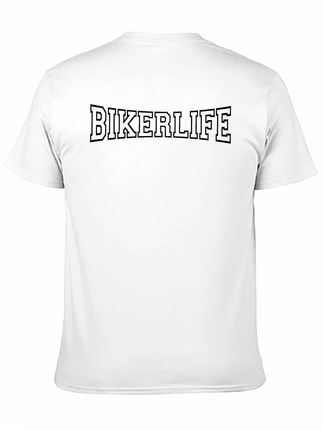 Biker Life Graphic Print Crew Neck T-Shirt