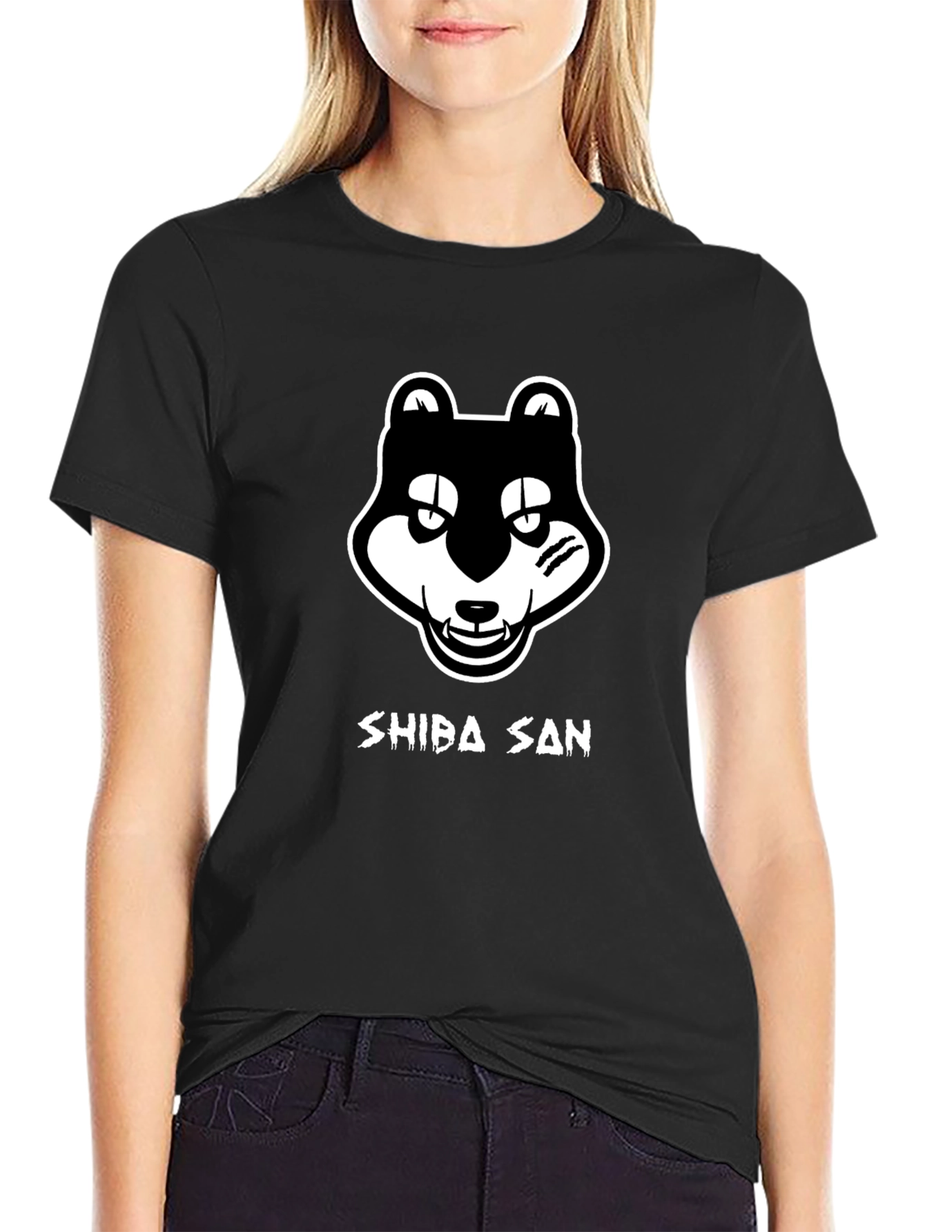 Shiba San Black Graphic T-Shirt