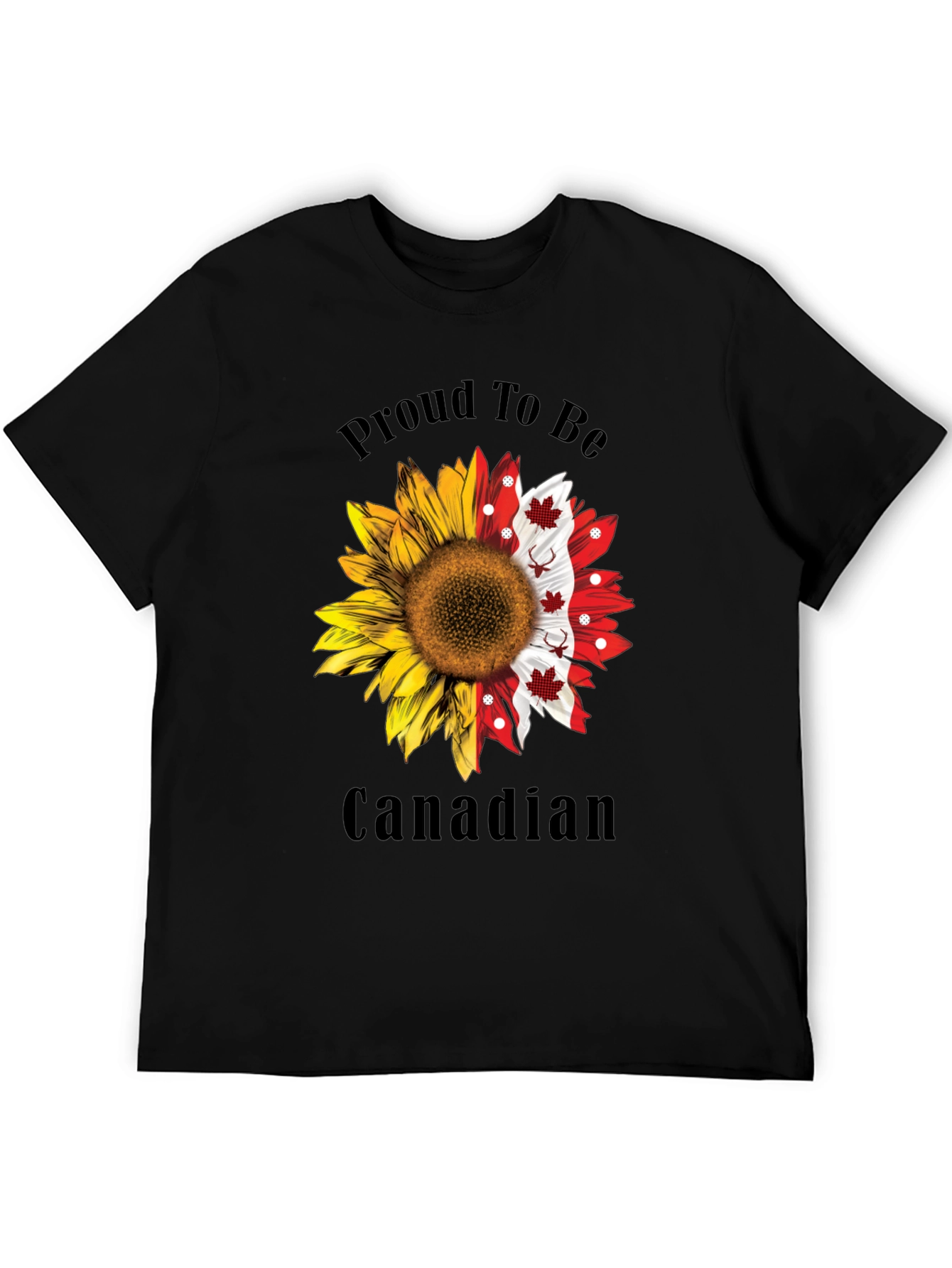 Proud Canadian Sunflower Graphic Tee