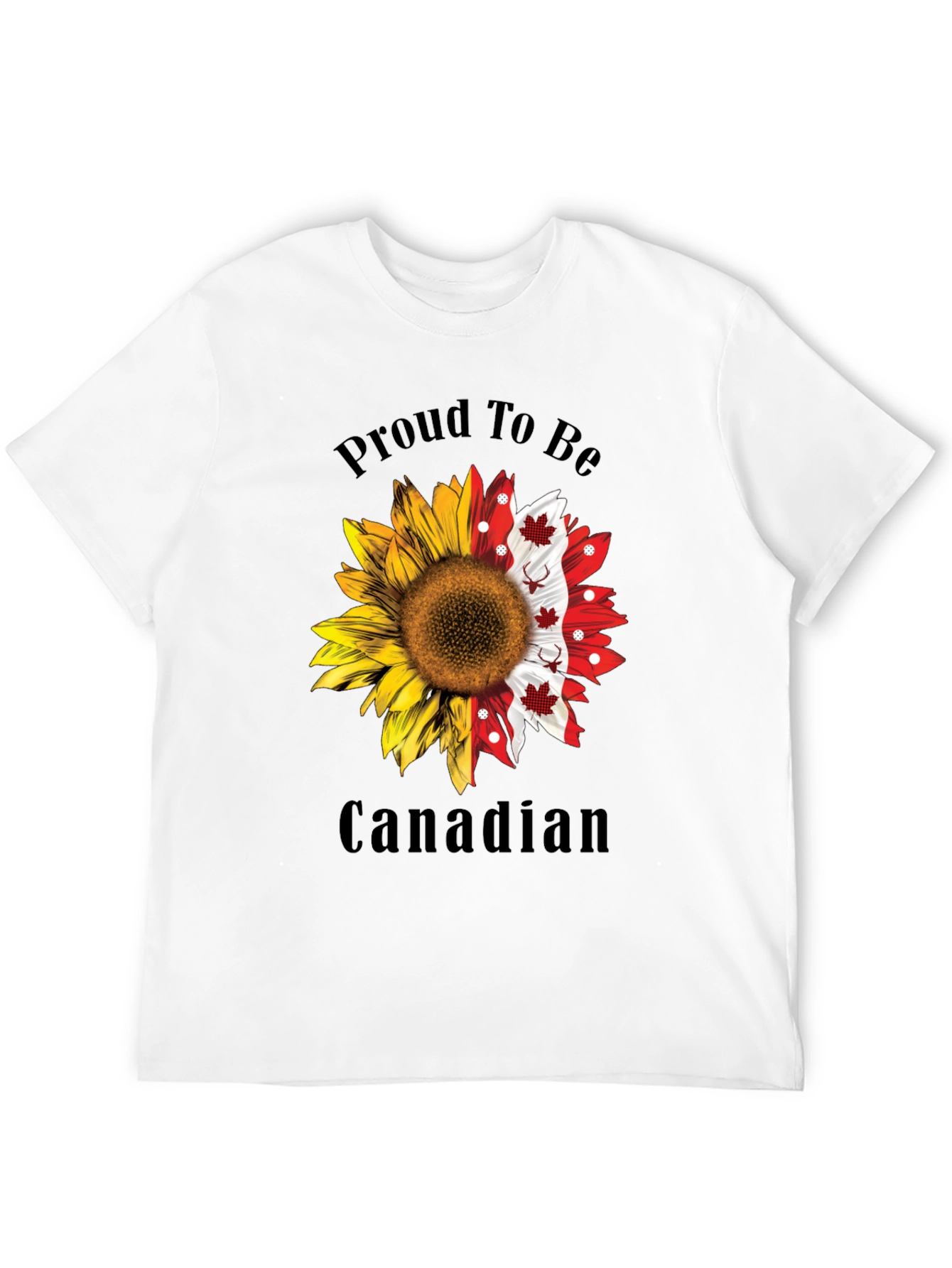 Proud Canadian Sunflower Graphic Tee