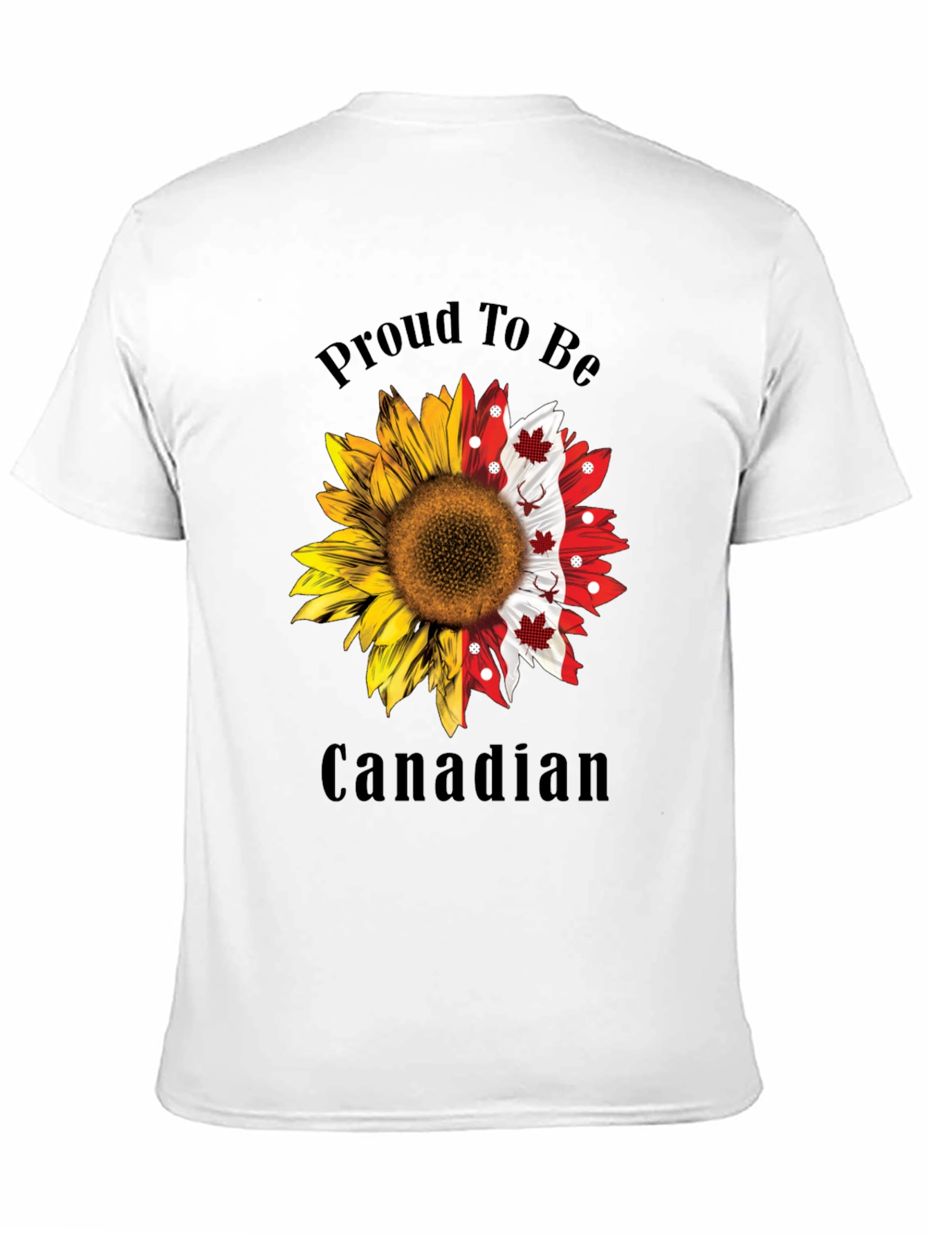 Proud Canadian Sunflower Graphic Tee
