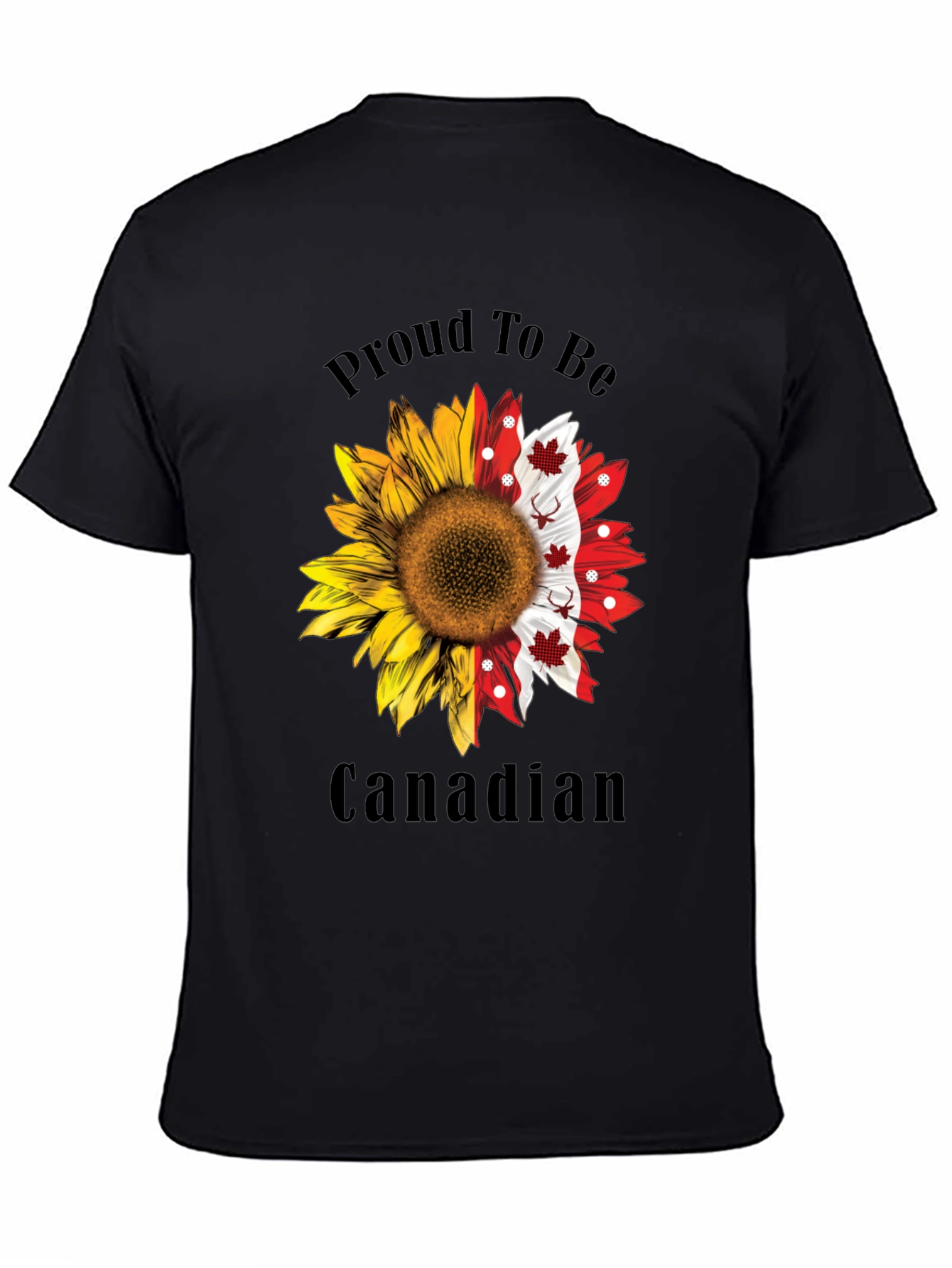 Proud Canadian Sunflower Graphic Tee