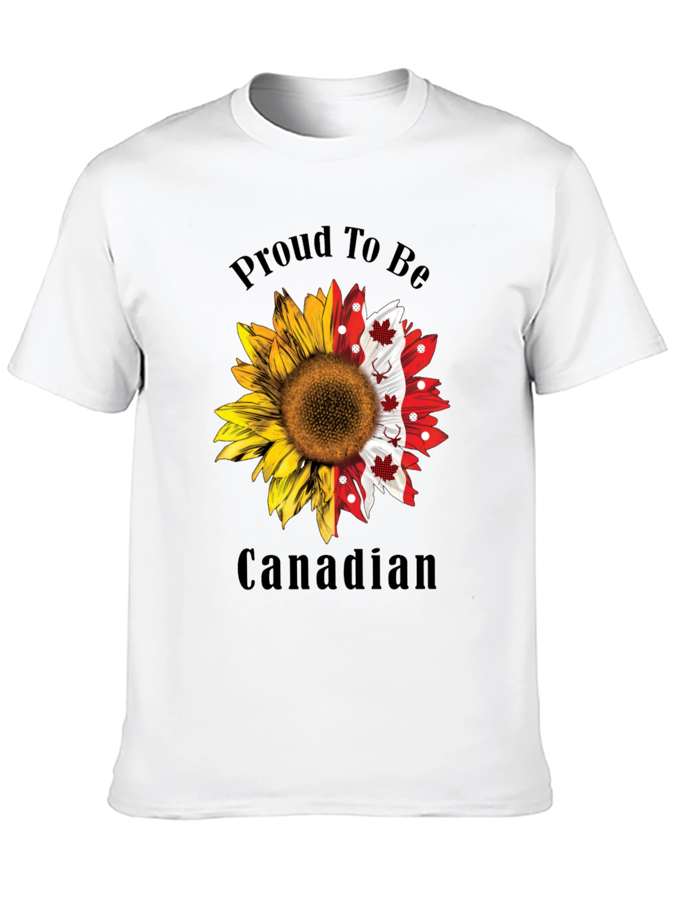 Proud Canadian Sunflower Graphic Tee