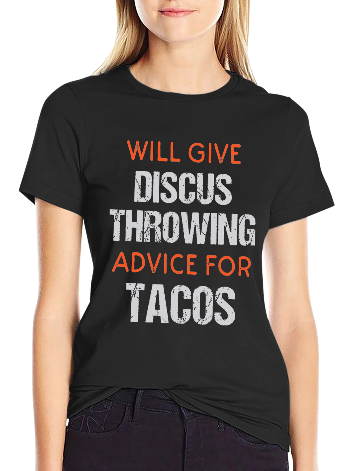 Funny Discus Throwing Advice For Tacos T-Shirt