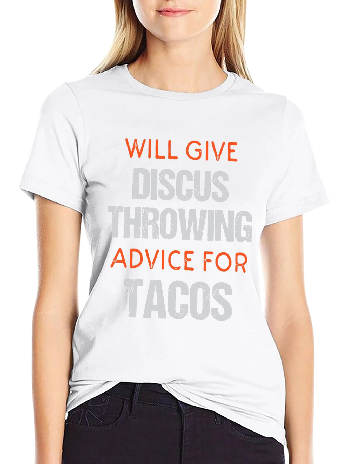 Funny Discus Throwing Advice For Tacos T-Shirt