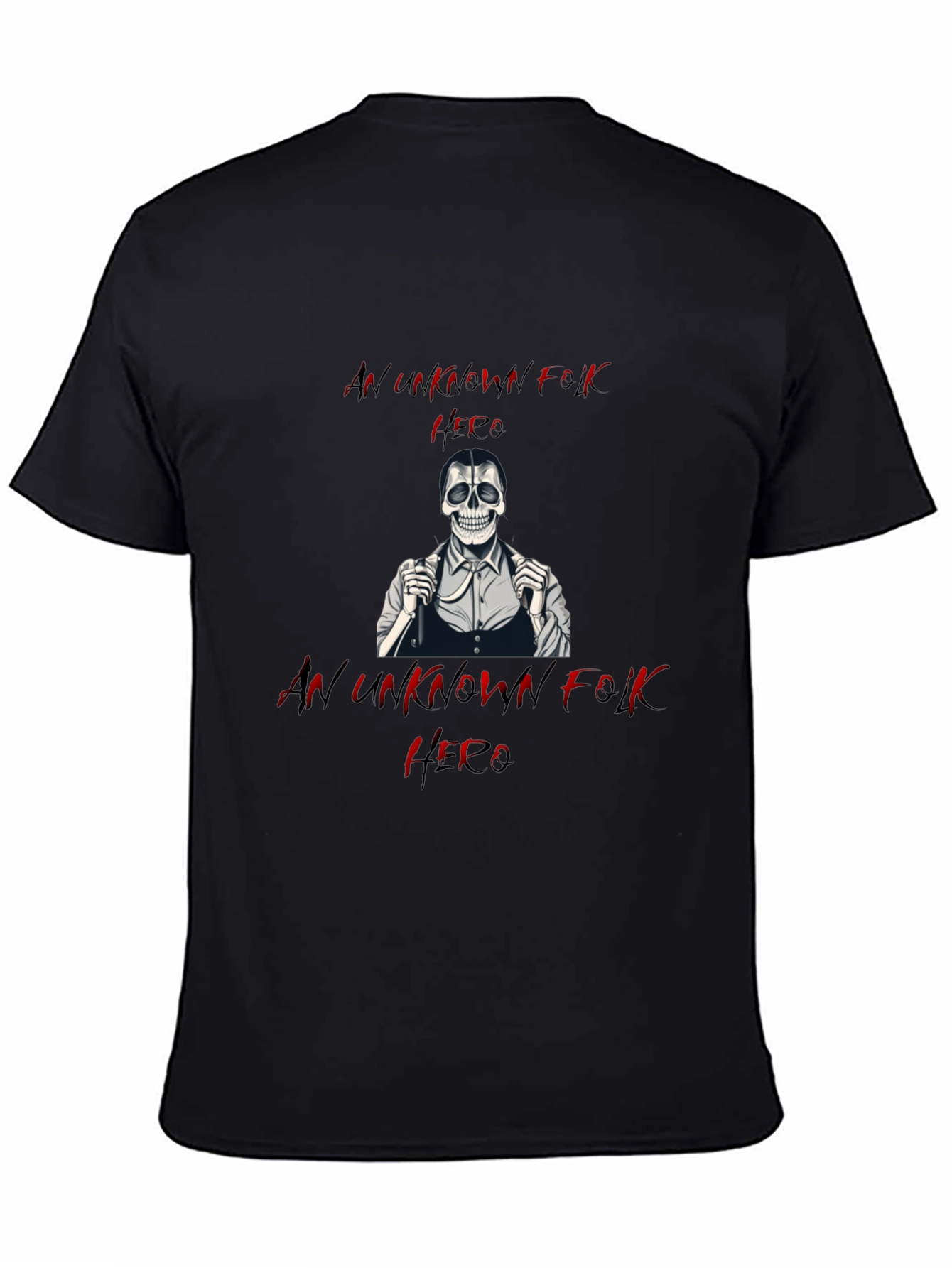 An Unknown Folk Hero T-Shirt - Black Cotton Tee