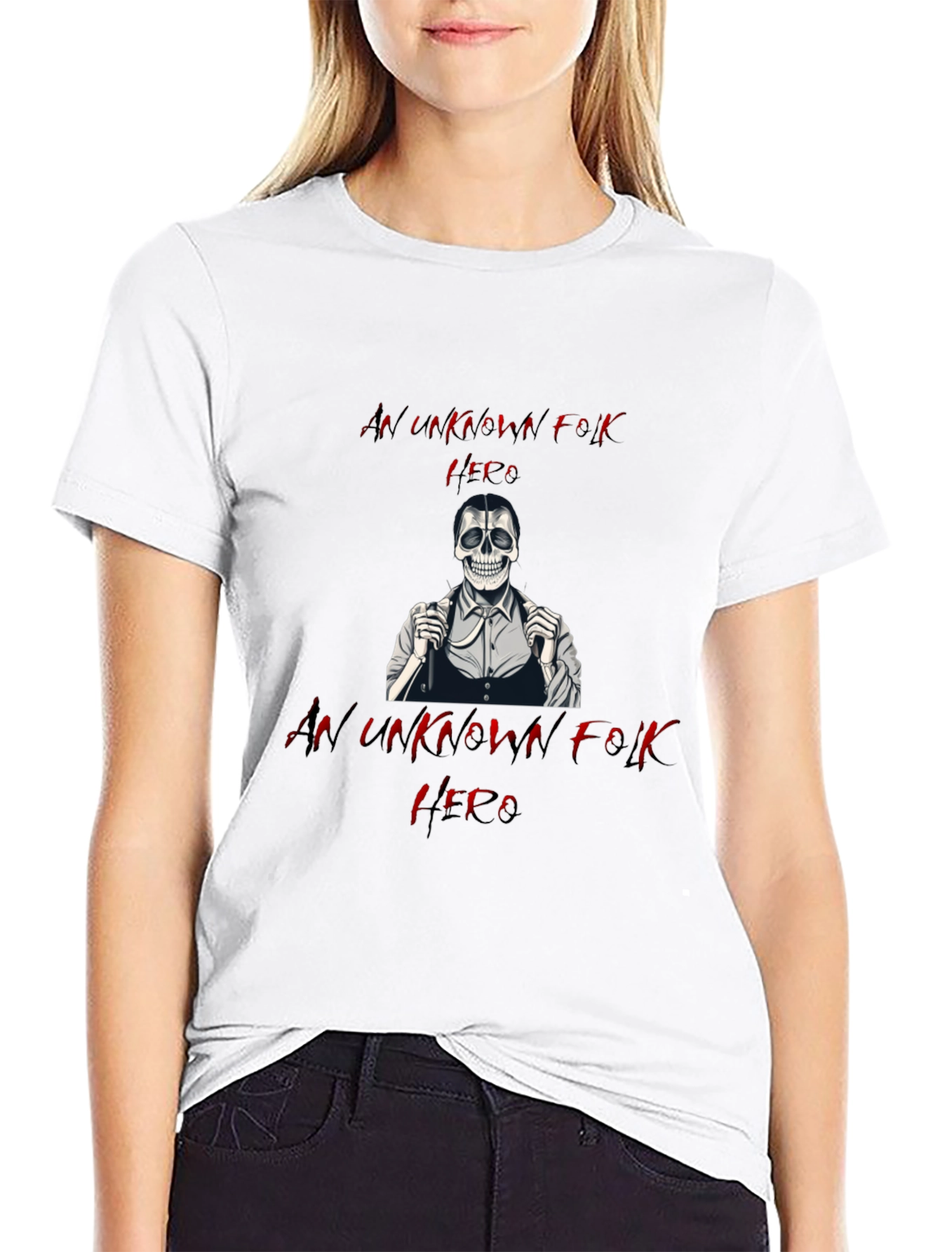 An Unknown Folk Hero T-Shirt - Black Cotton Tee