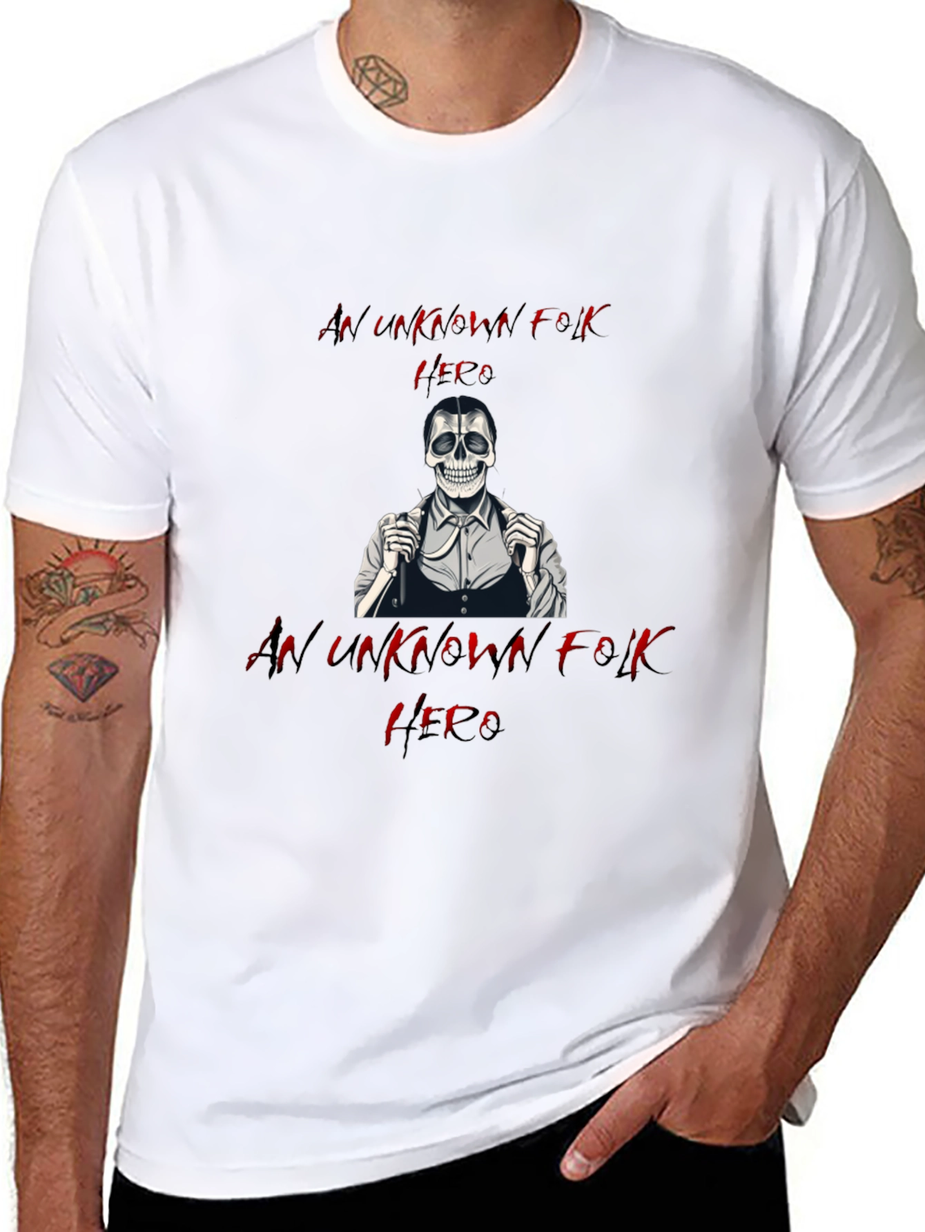 An Unknown Folk Hero T-Shirt - Black Cotton Tee
