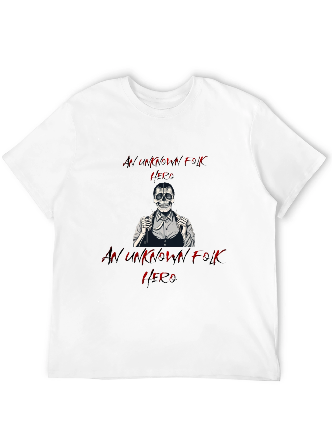 An Unknown Folk Hero T-Shirt - Black Cotton Tee