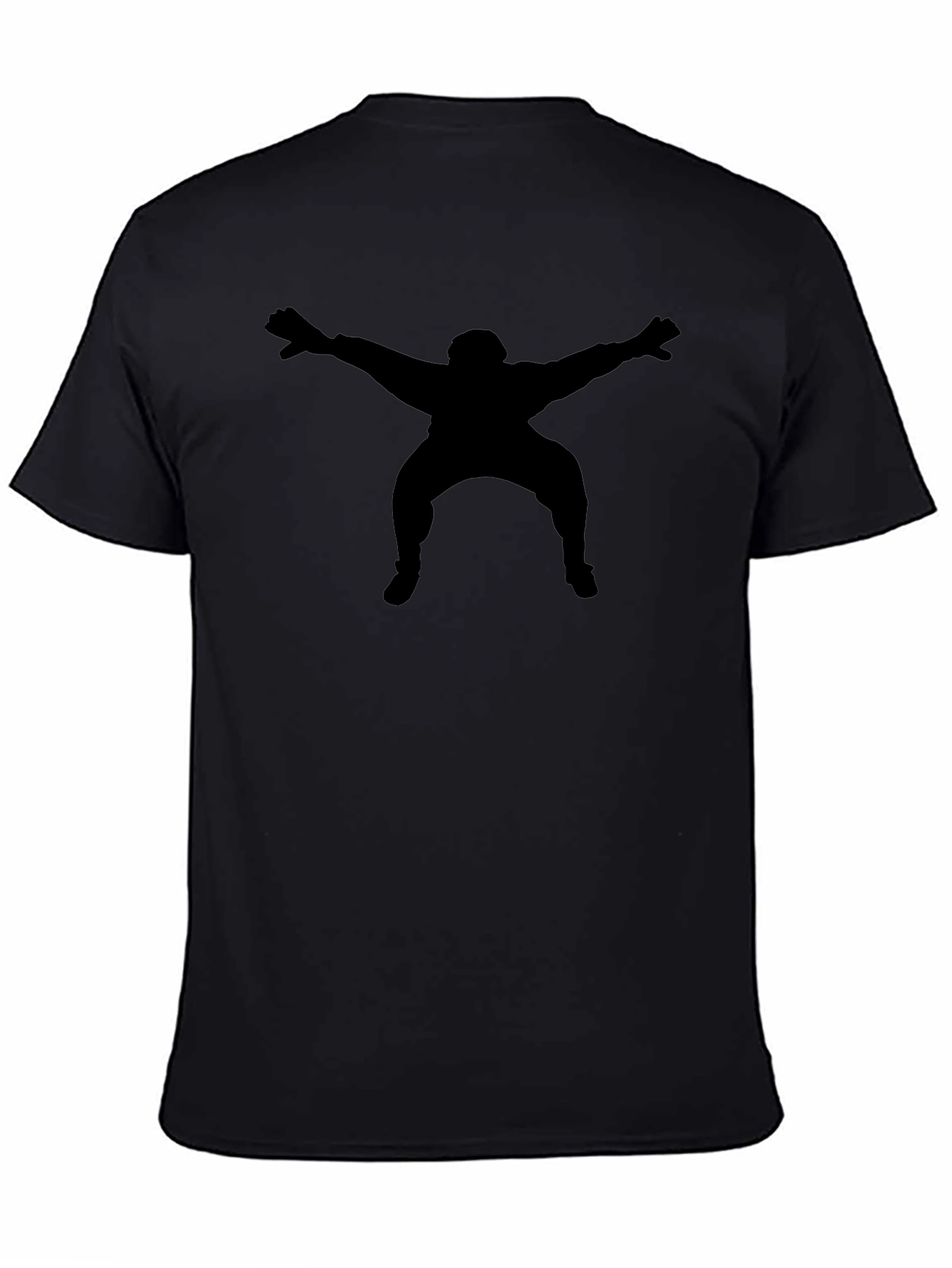 Mens Black T-Shirt with Silhouette Design