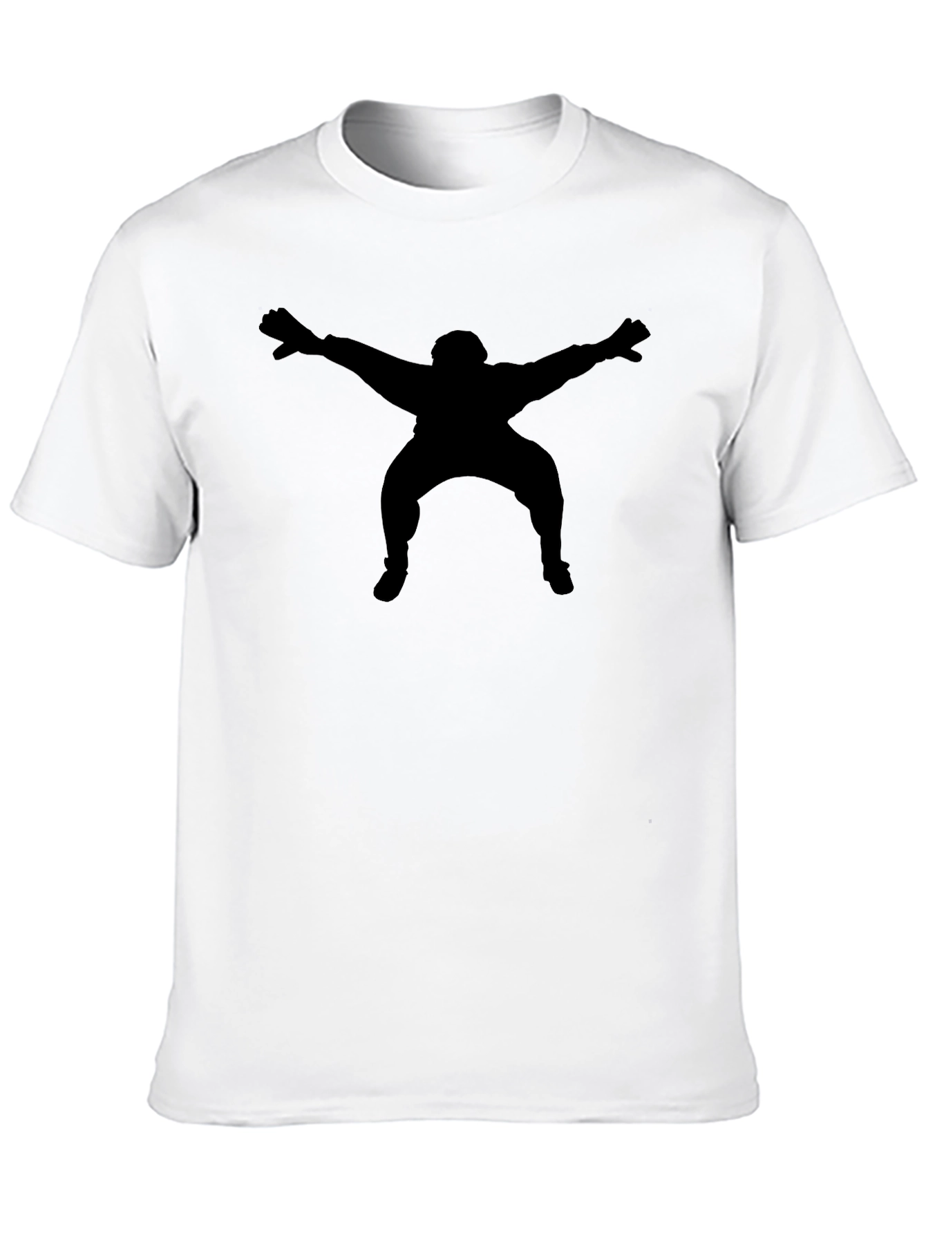 Mens Black T-Shirt with Silhouette Design